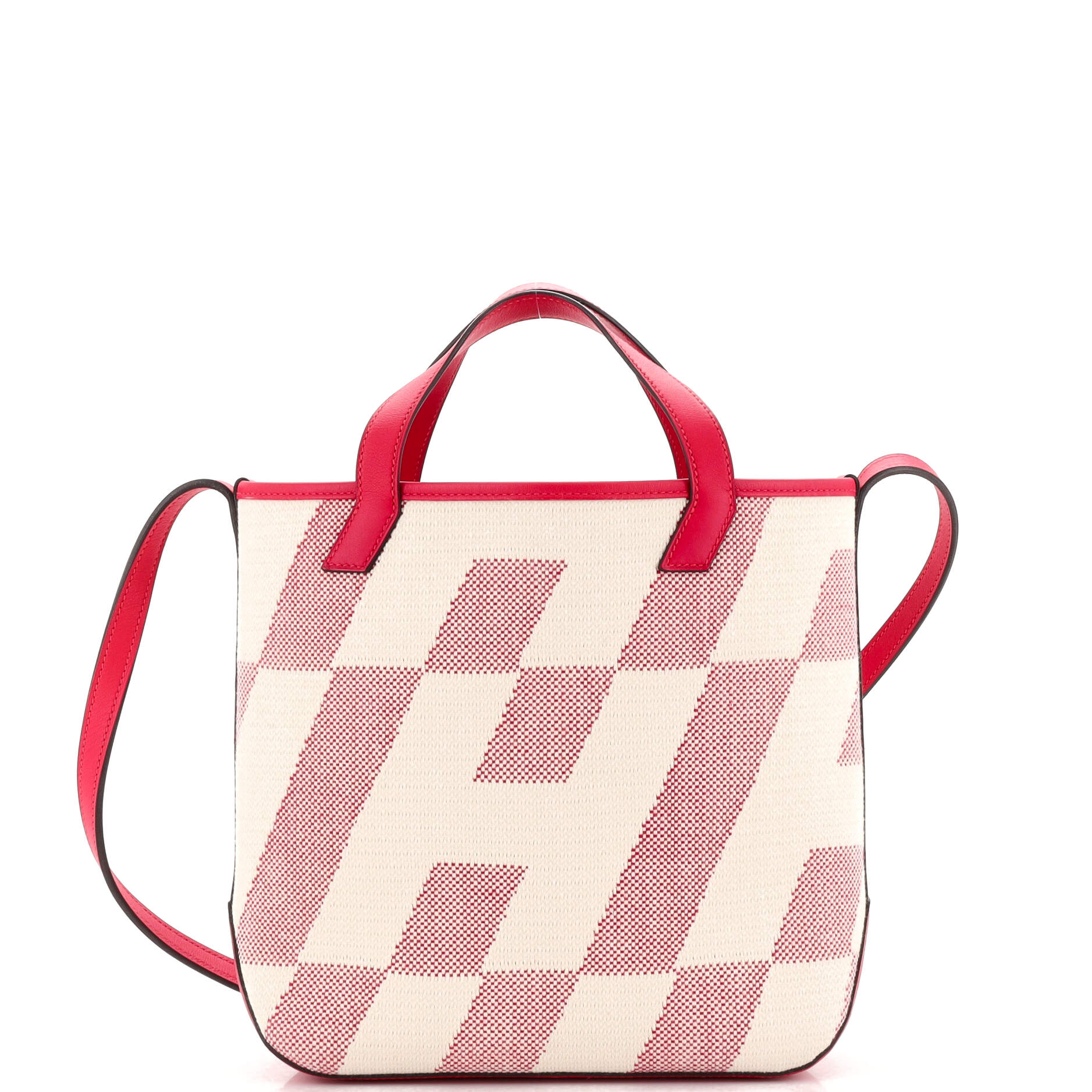 Cabas H en Biais Tote Canvas with Leather 27