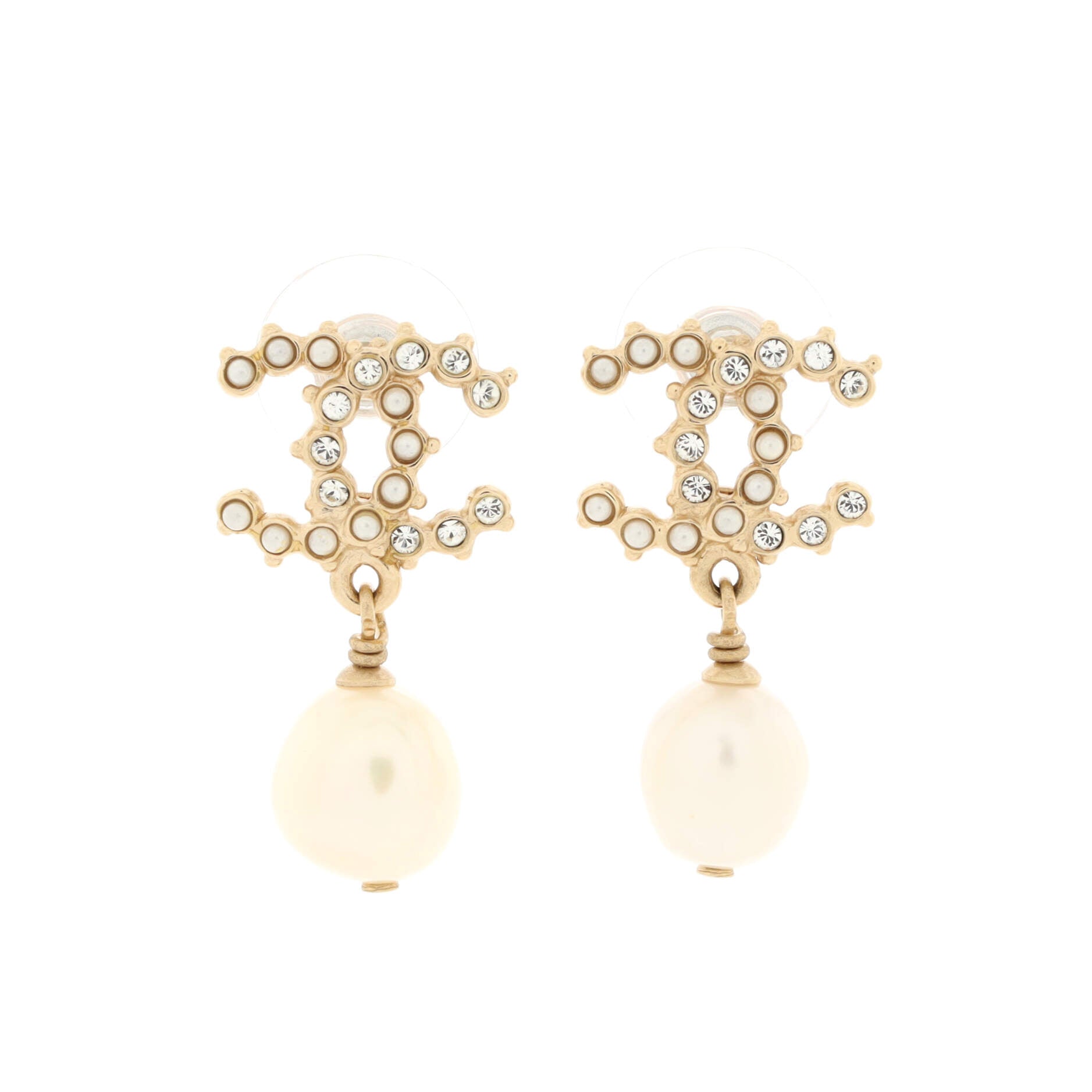 CC Pearl Drop Earrings