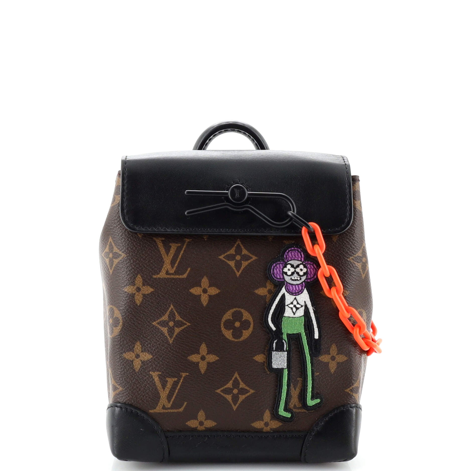 Steamer Bag Monogram Canvas with LV Friends Patch XS