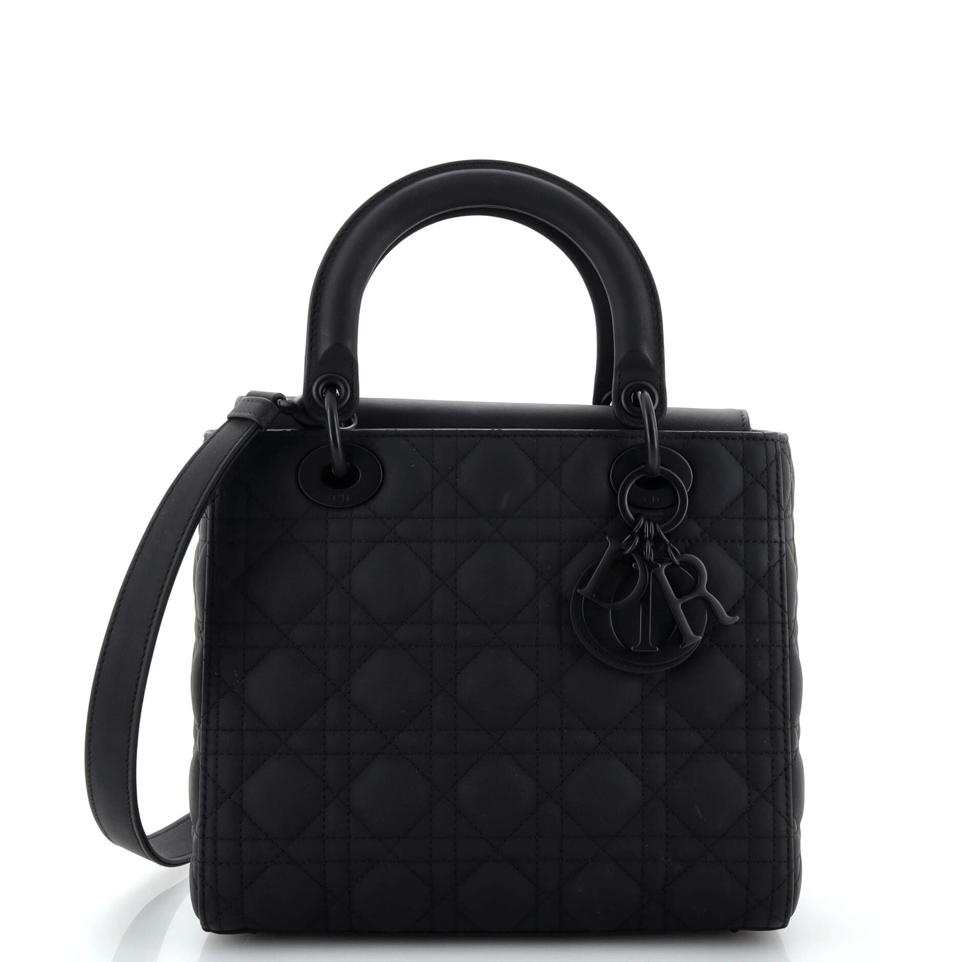 Ultra Matte Lady Dior Bag Cannage Quilt Calfskin Medium