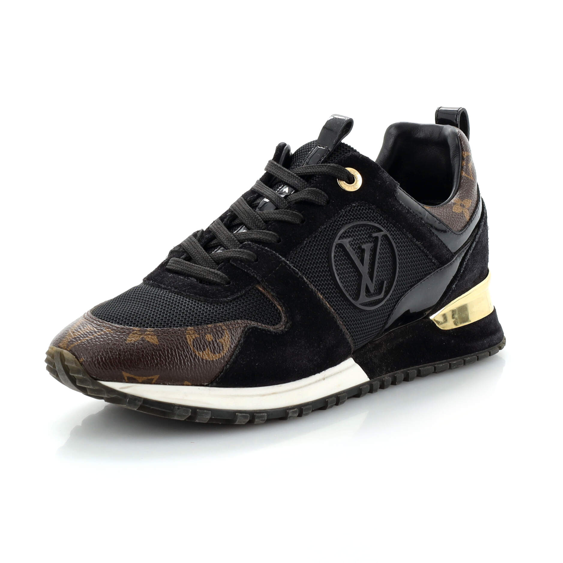 Women's Run Away Sneakers Mesh with Monogram Canvas and Suede