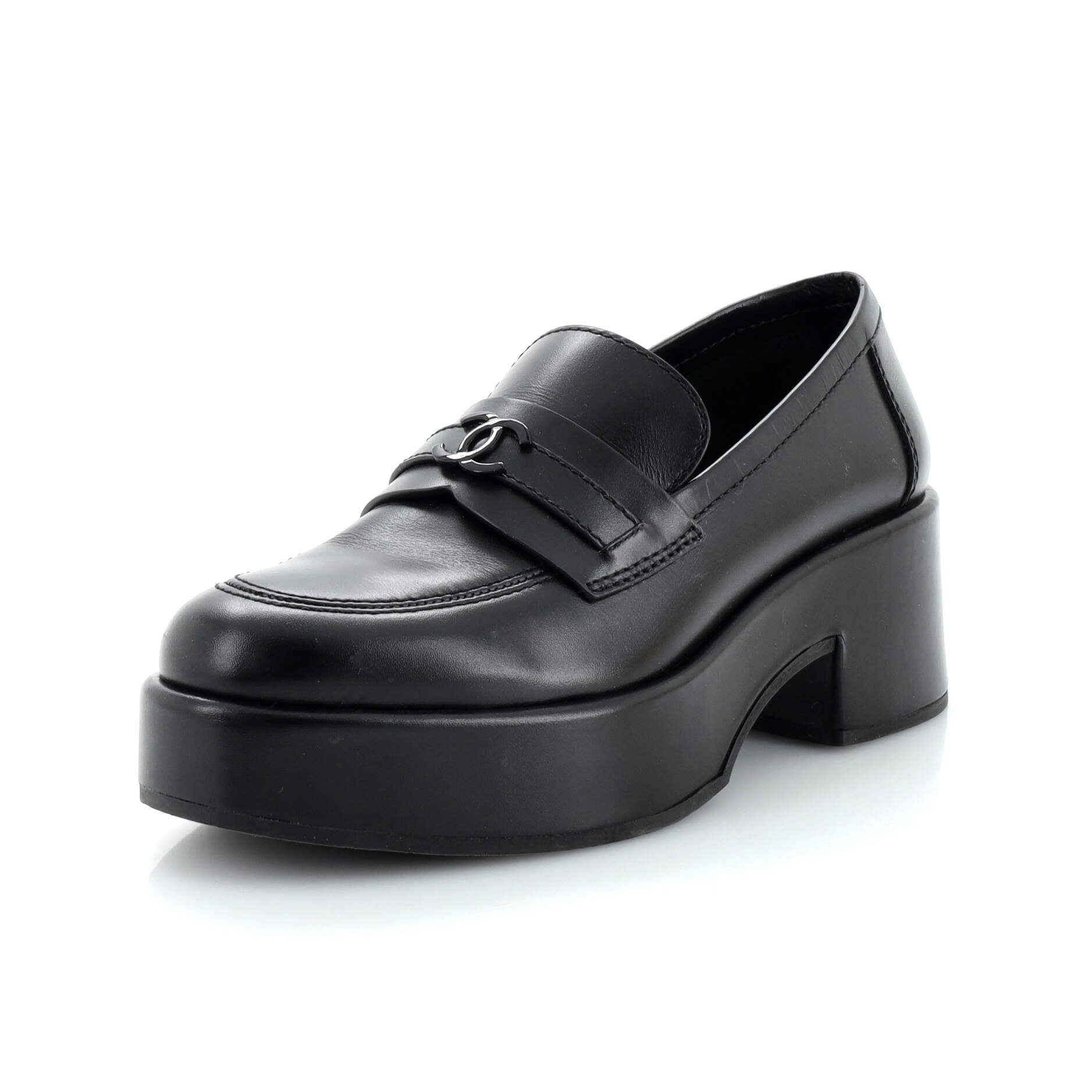 Women's CC Platform Loafers Leather