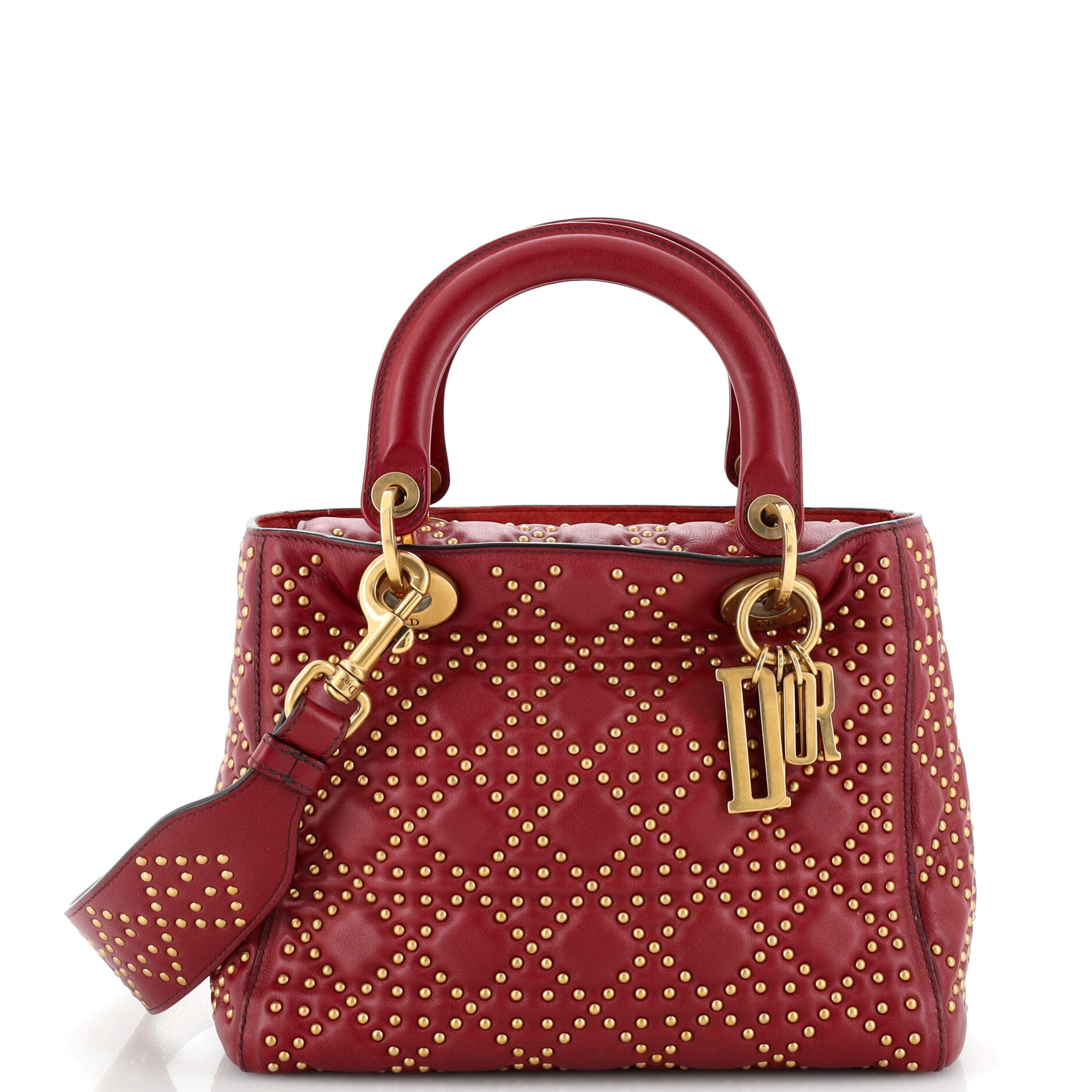 Supple Lady Dior Bag Cannage Studded Lambskin Medium