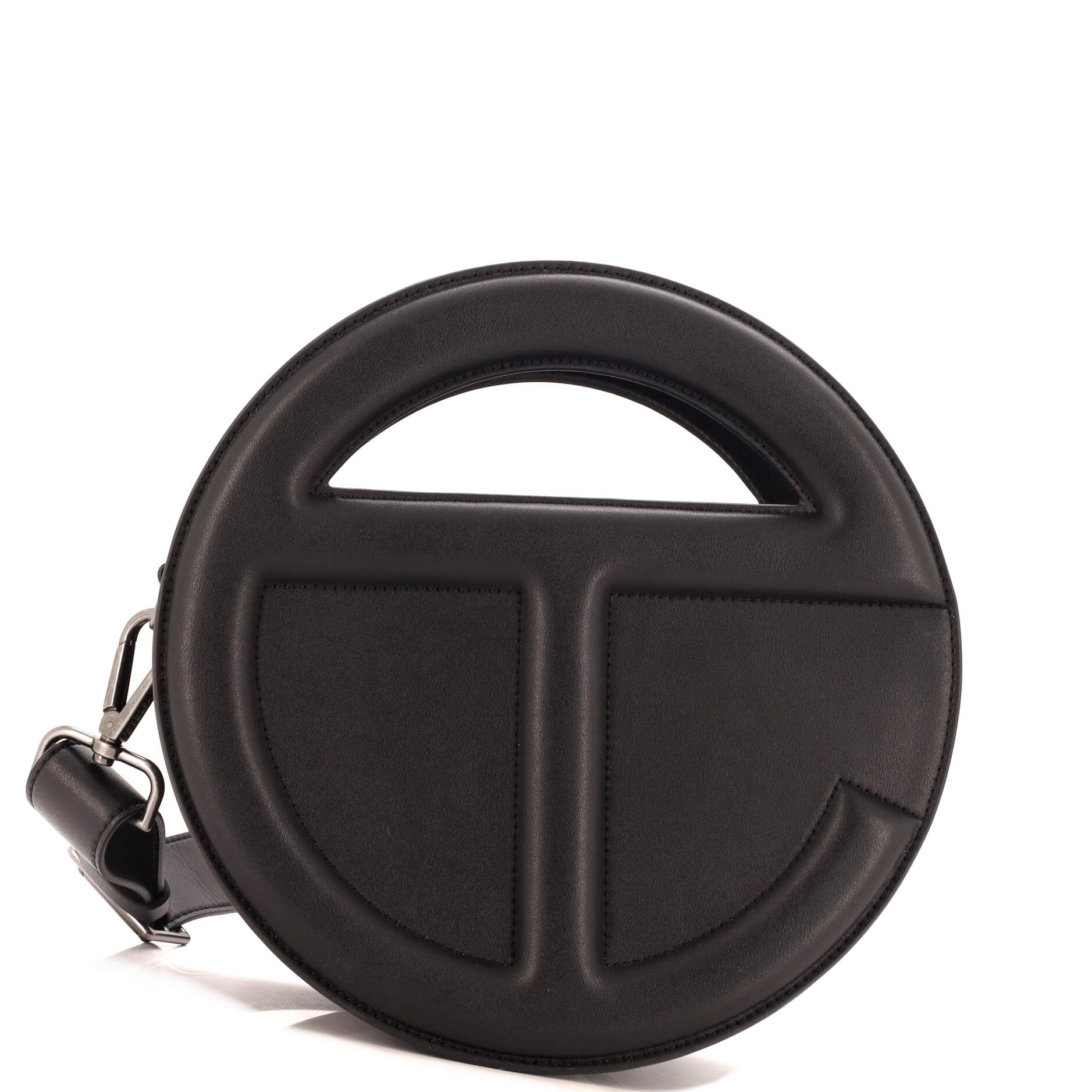 Round Circle Bag Faux Leather