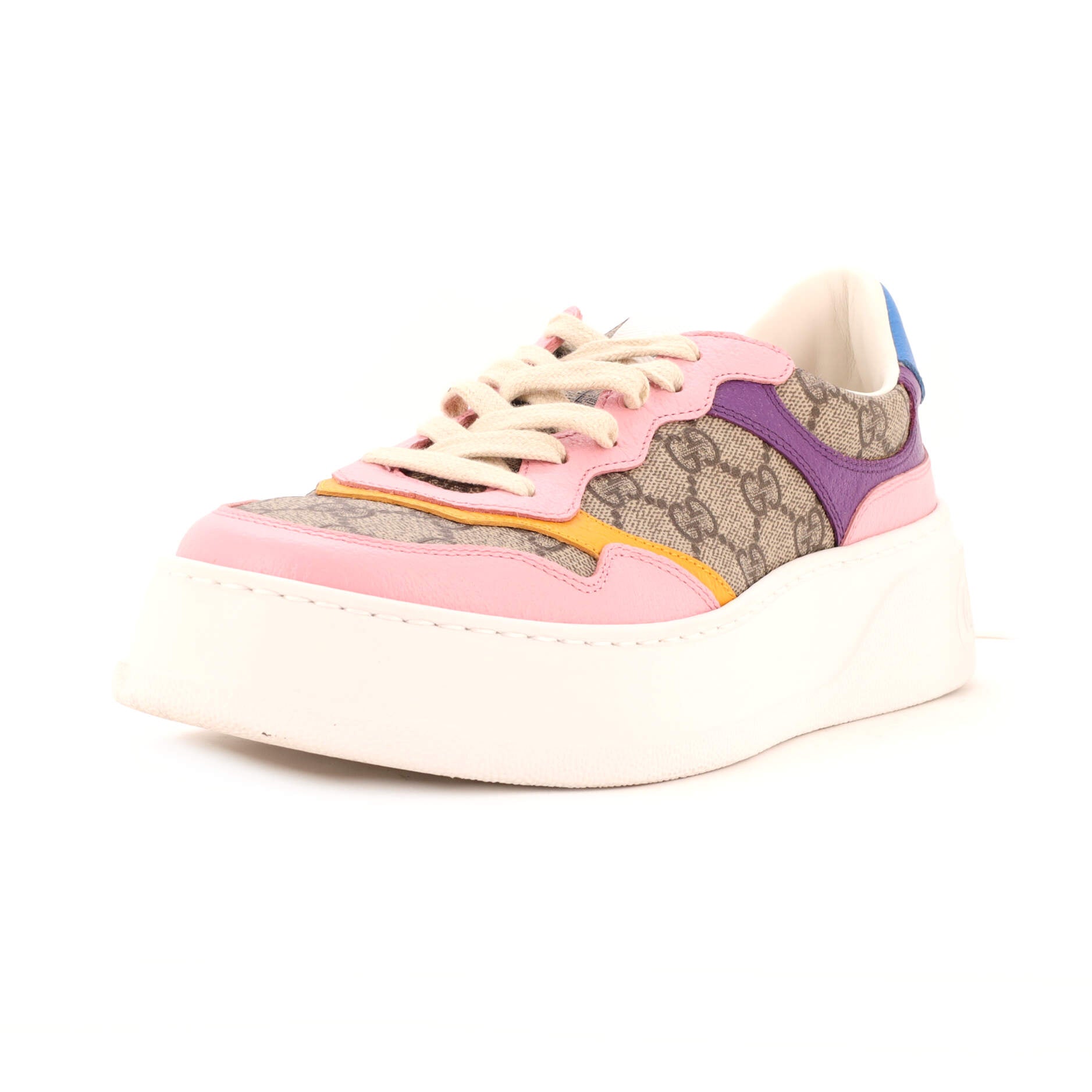 Women's Dali Platform Sneakers GG Canvas with Leather