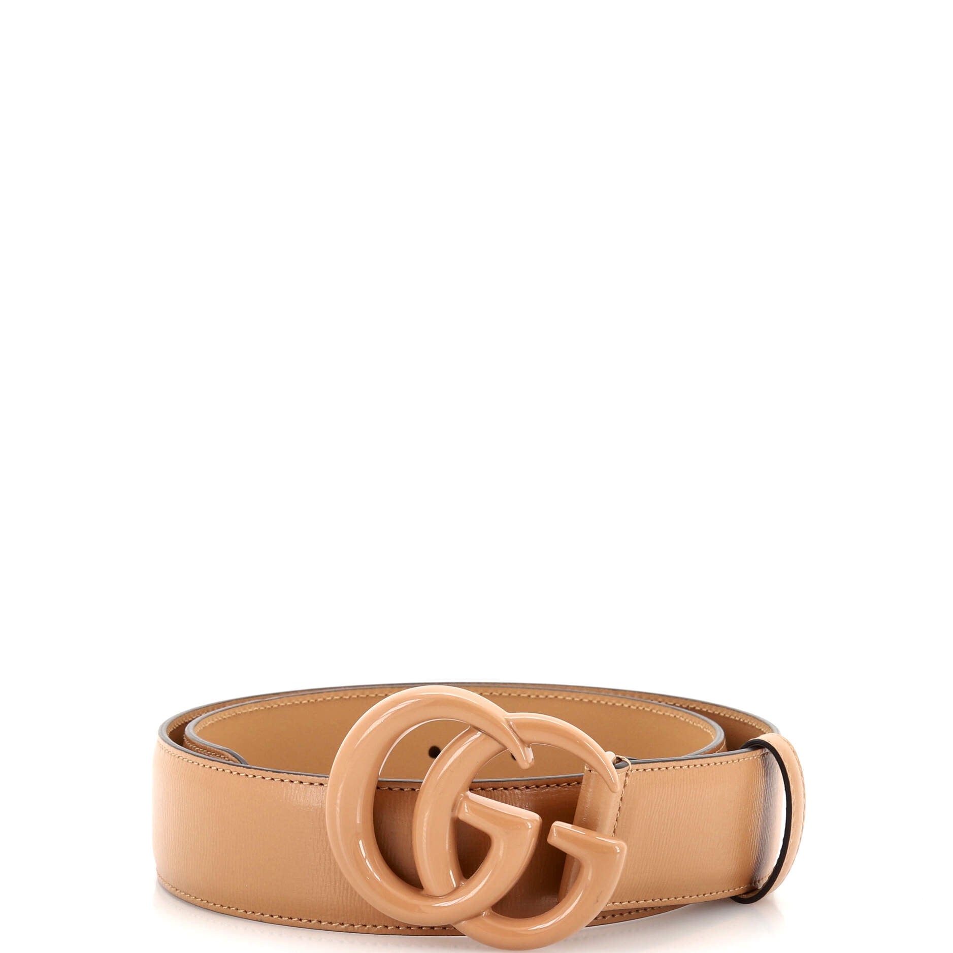 GG Marmont Monochrome Belt Leather with Enamel Wide