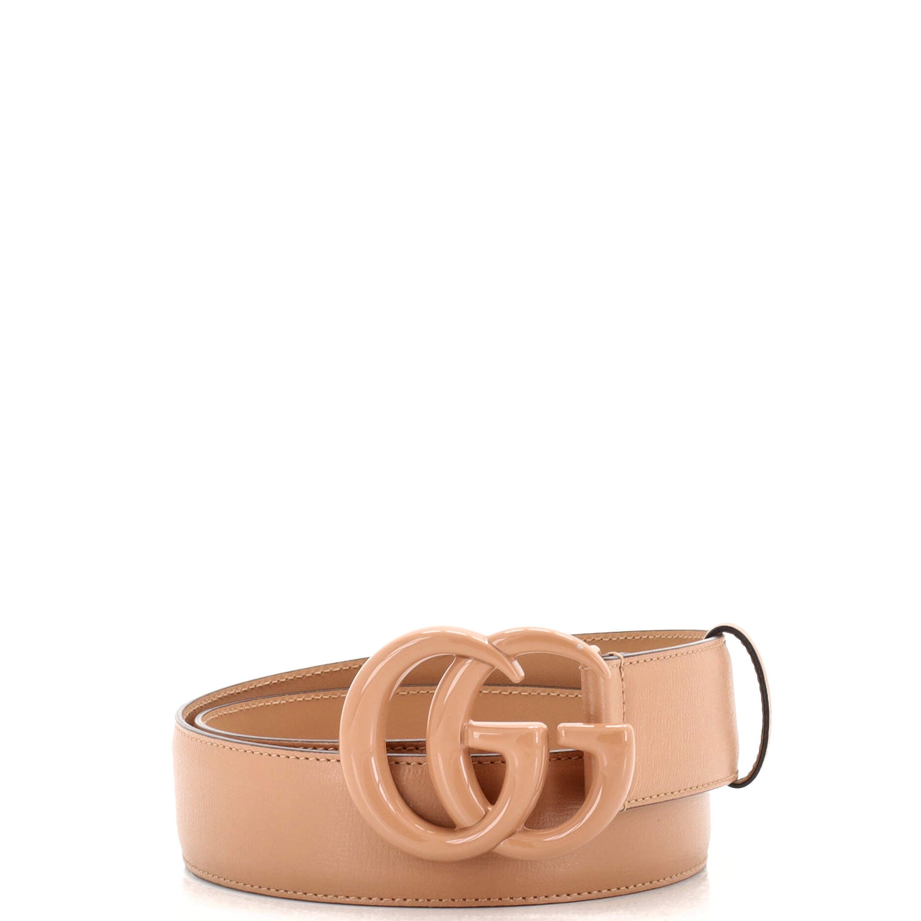 GG Marmont Monochrome Belt Leather with Enamel Wide
