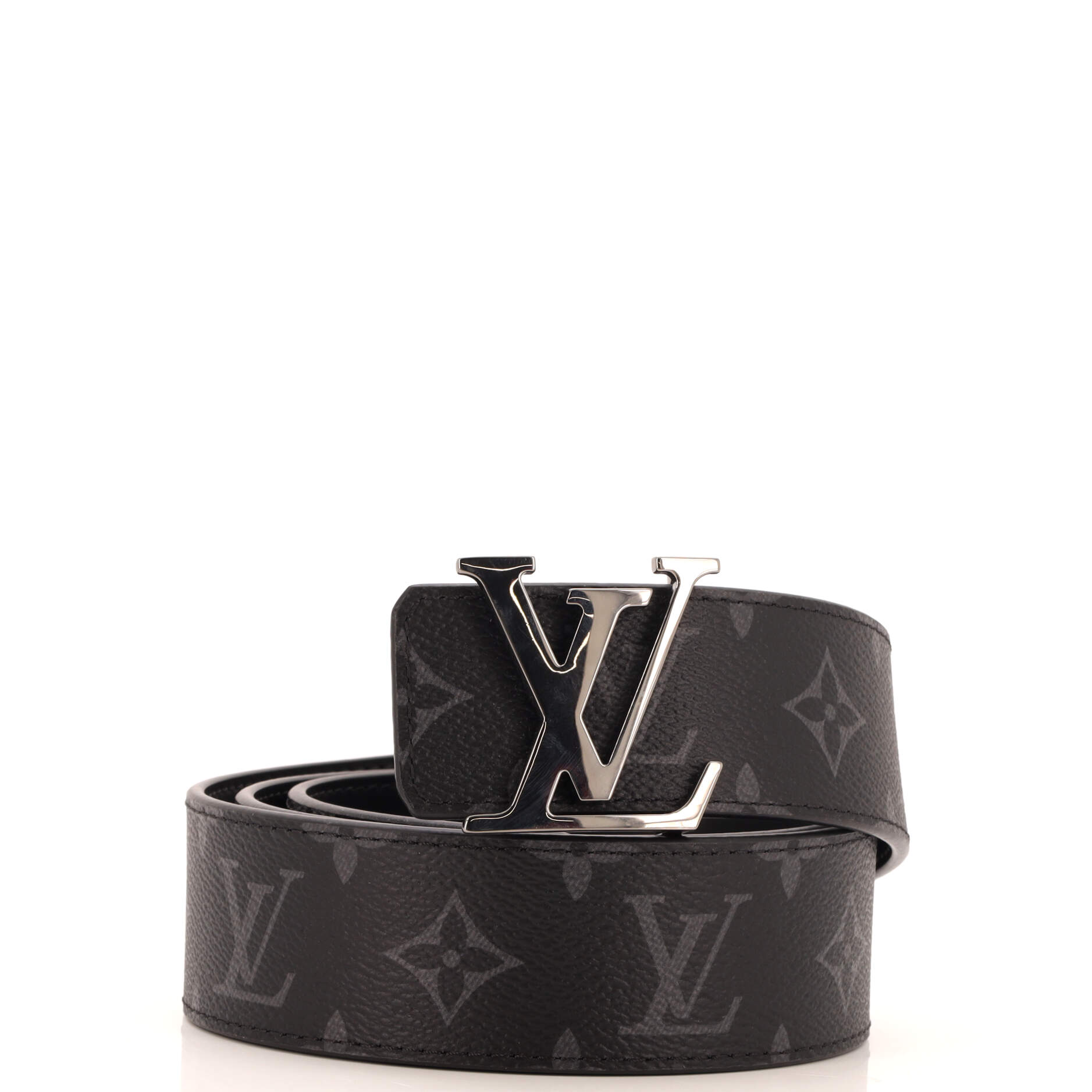 LV Line Reversible Belt Monogram Eclipse Canvas and Leather Wide 90