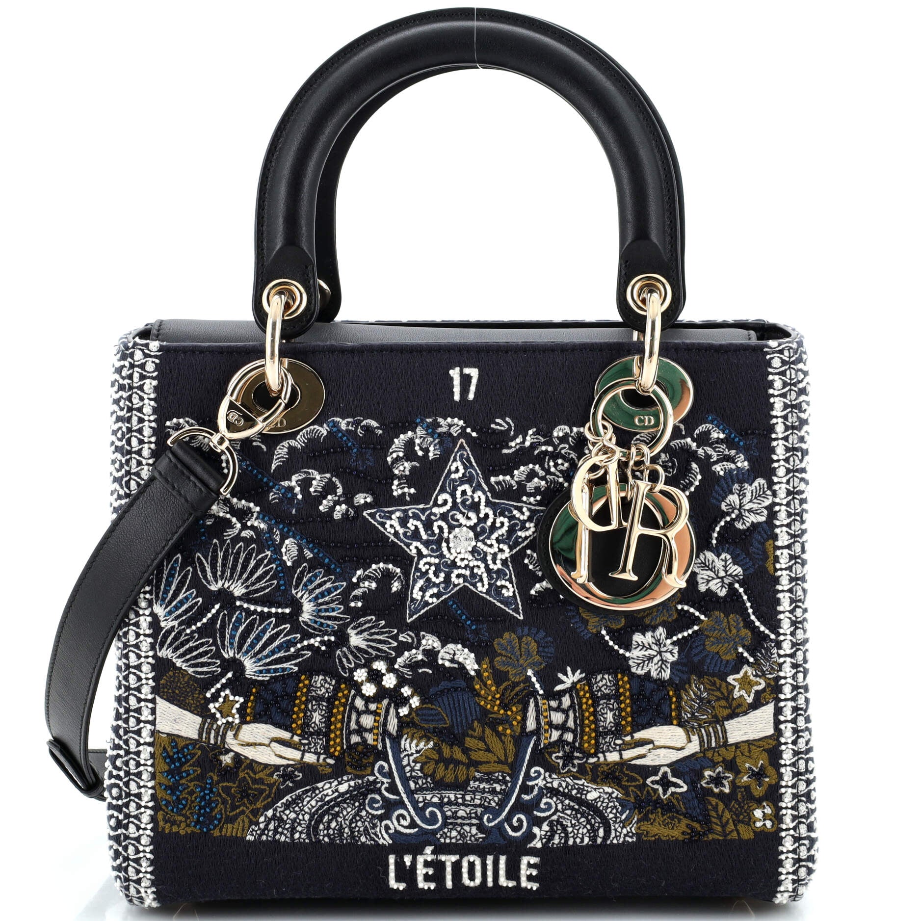 Tarot Lady Dior Bag Embellished Canvas Medium