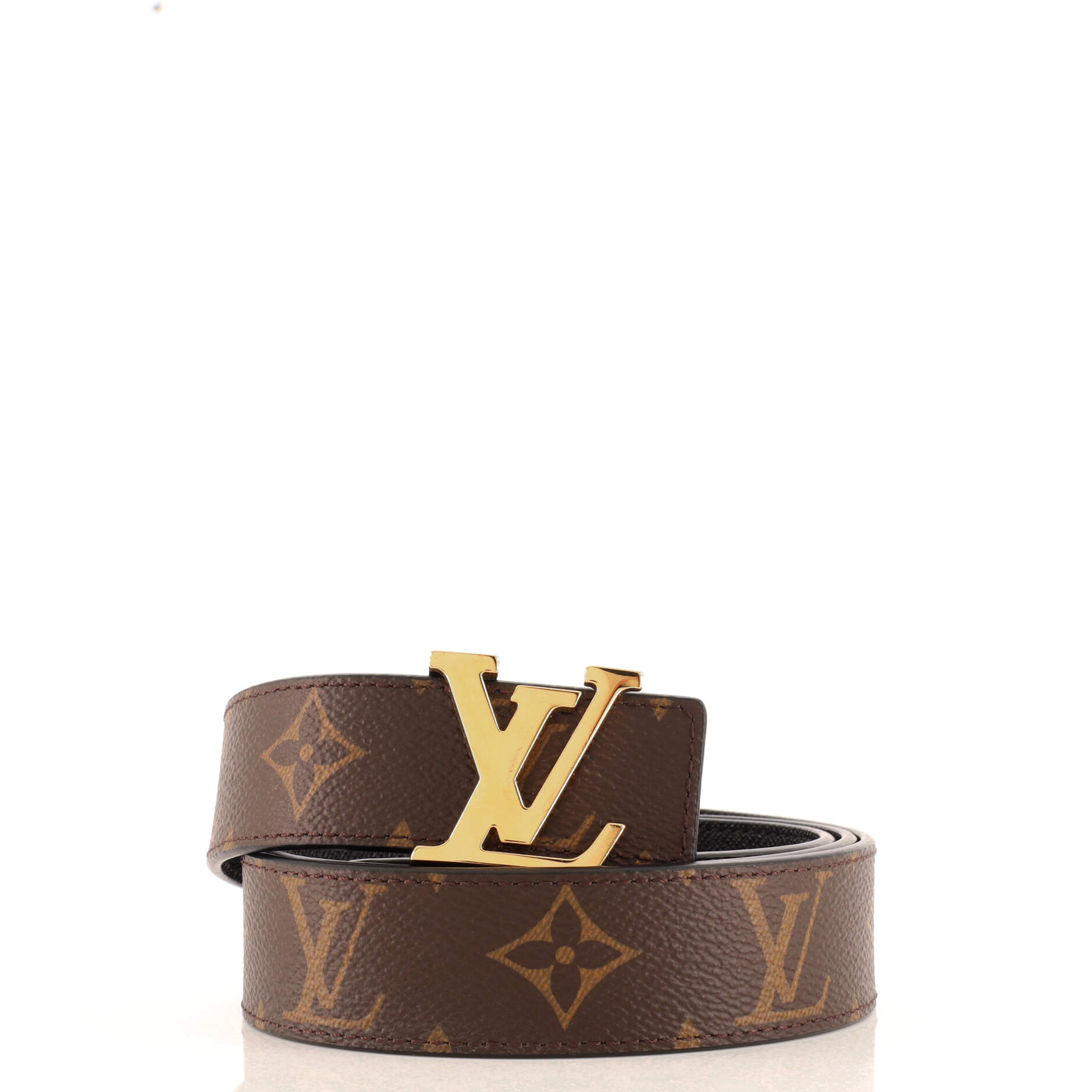 LV Initiales Reversible Belt Monogram Canvas and Leather Medium 85