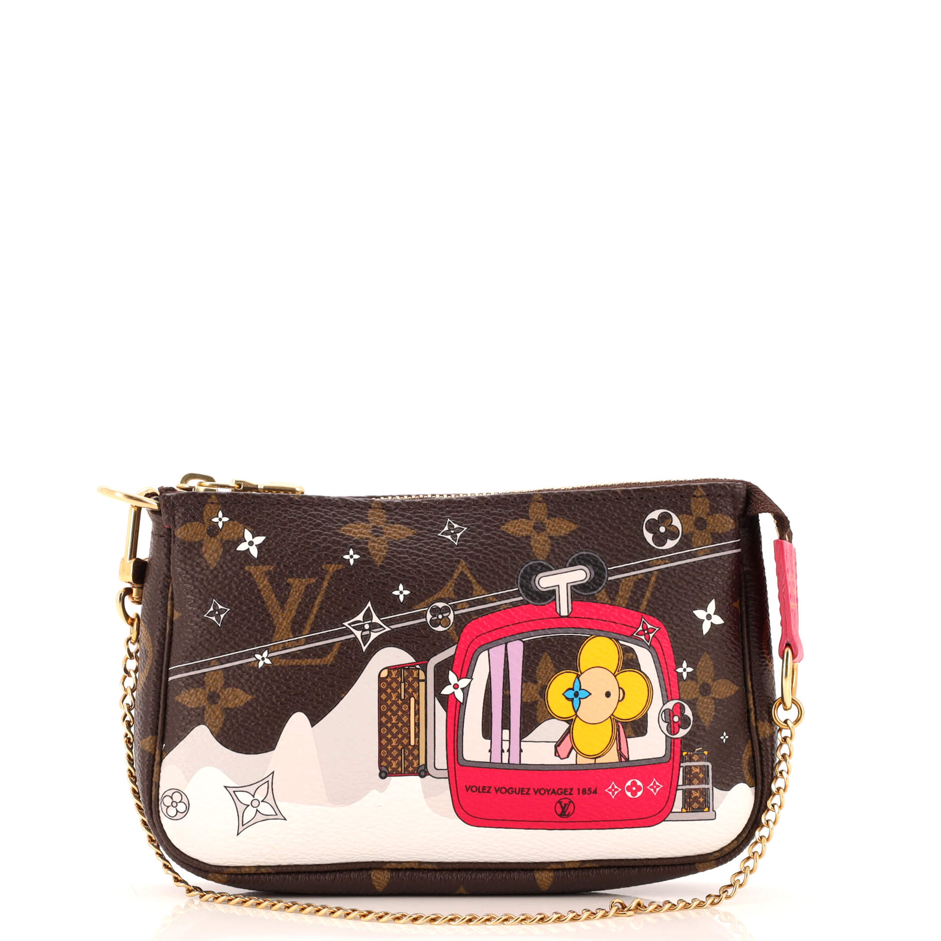 Pochette Accessoires Limited Edition Vivienne Xmas Monogram Canvas Mini