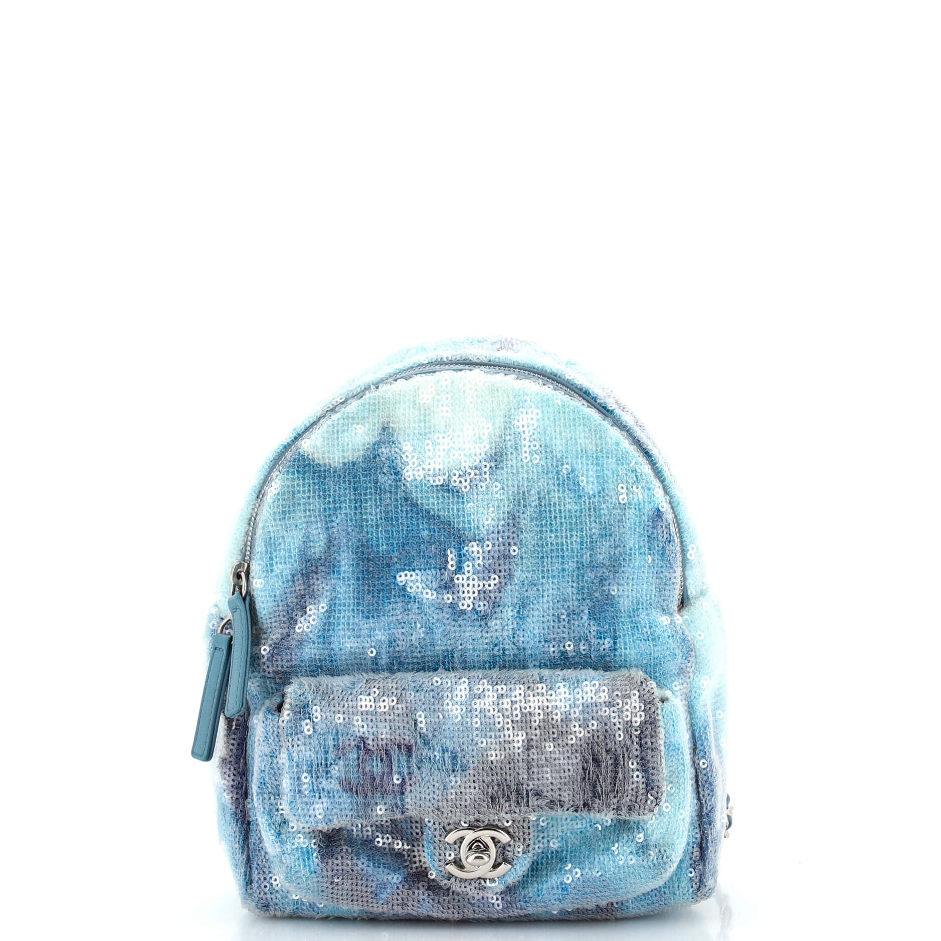 Waterfall Backpack Sequins with Leather Mini