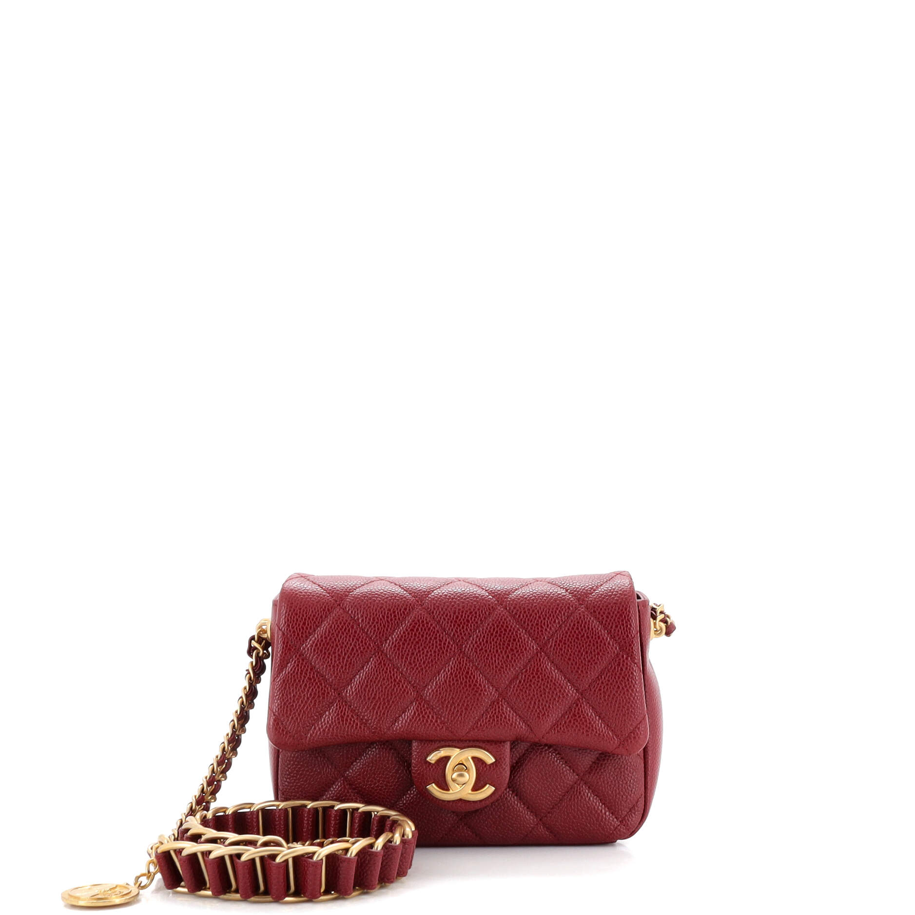Chain Soul Flap Bag Quilted Caviar Mini
