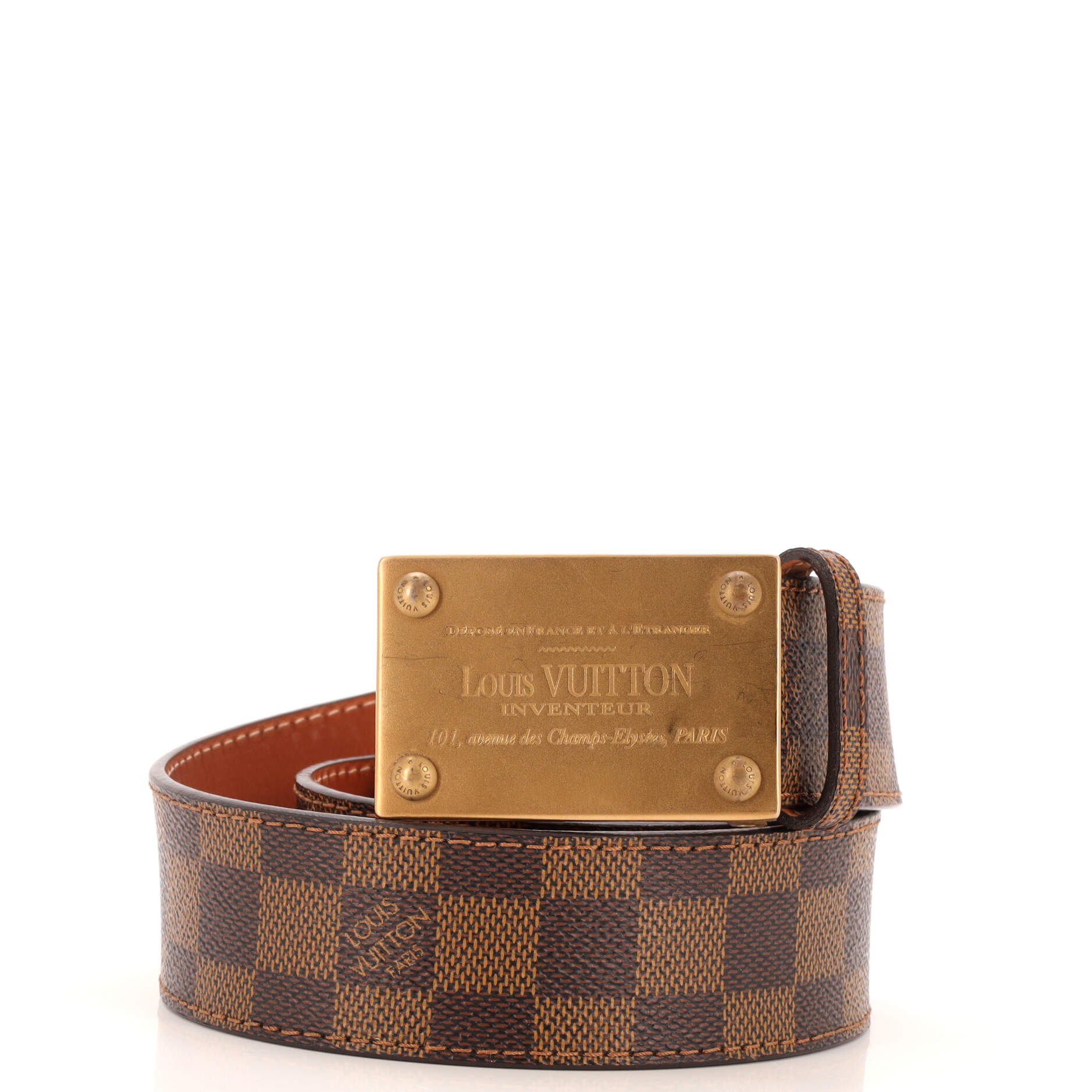 Inventeur Belt Damier Medium 80