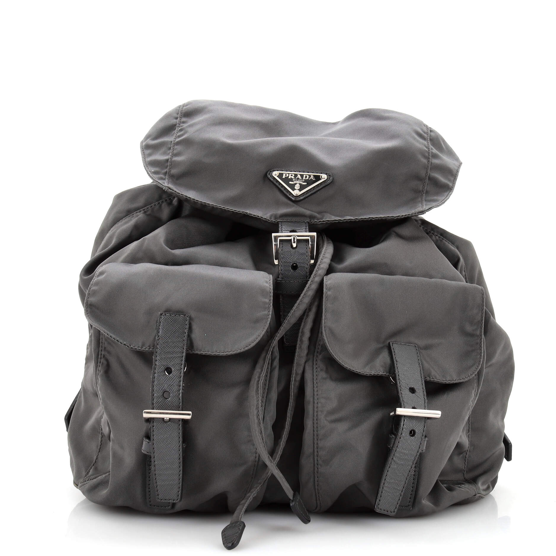 Double Front Pocket Backpack Tessuto Medium