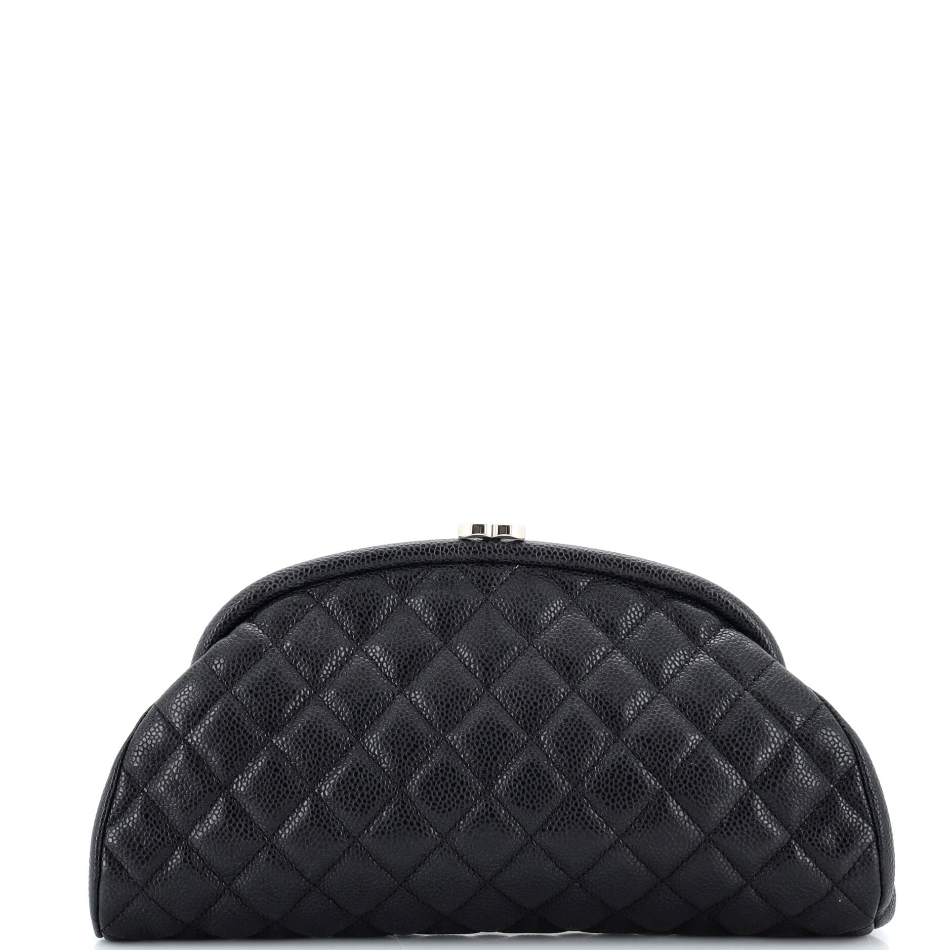 Timeless Clutch Quilted Caviar