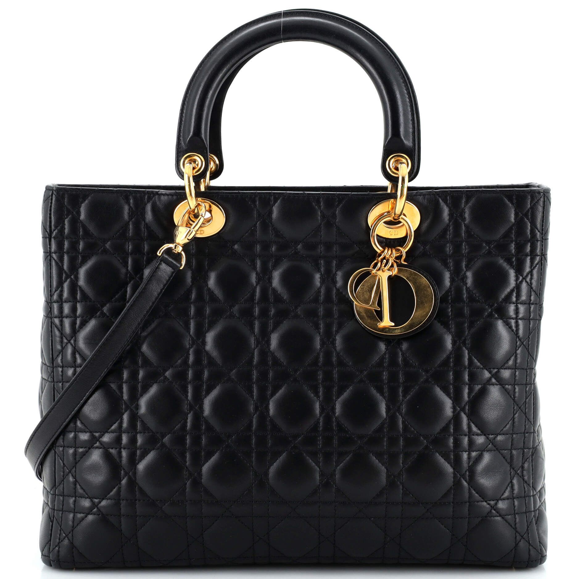 Lady Dior Bag Cannage Quilt Lambskin Large