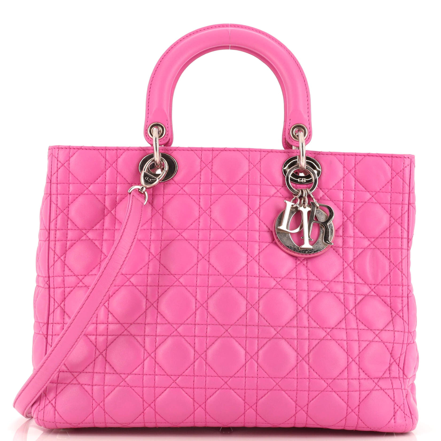Lady Dior Bag Cannage Quilt Lambskin Large