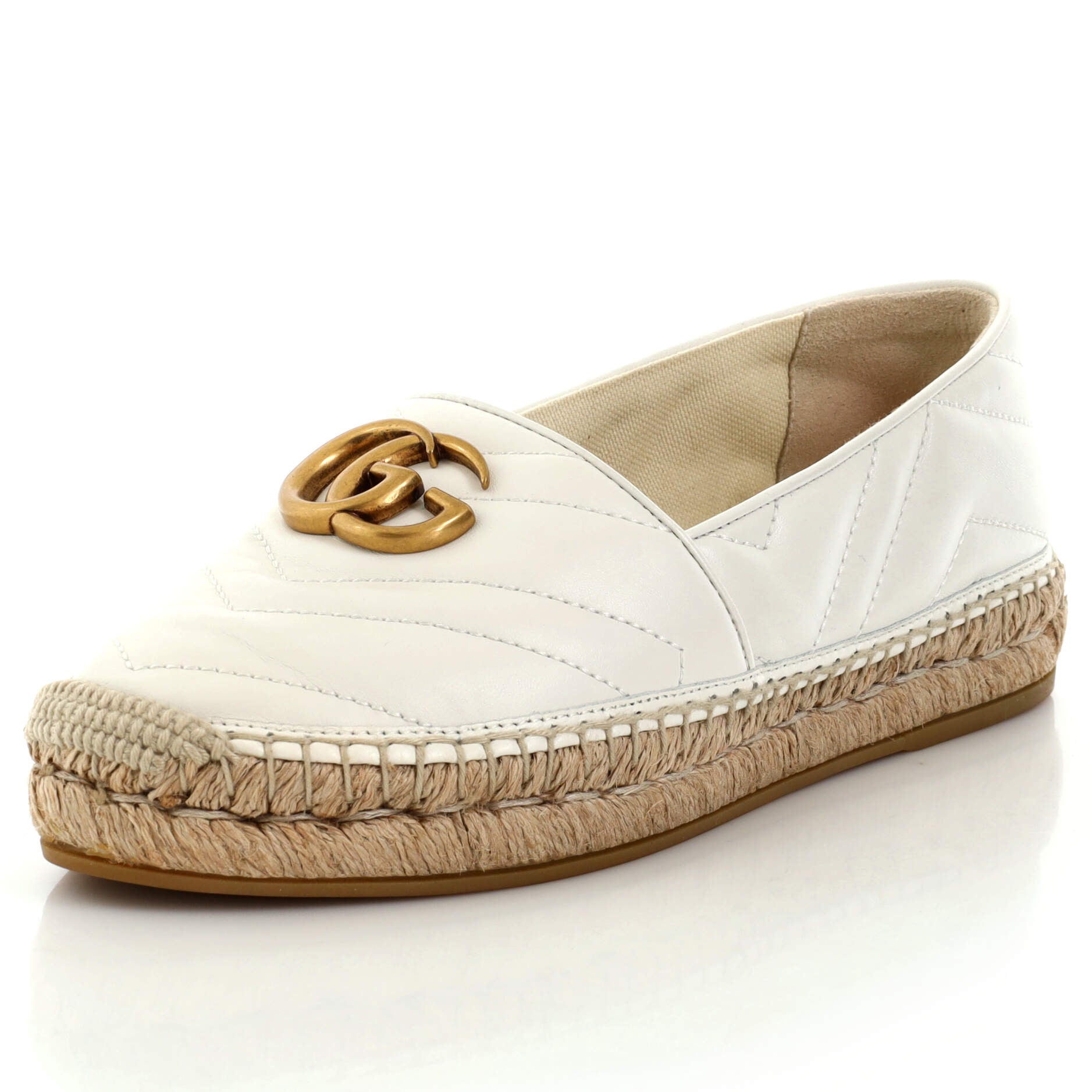 Women's GG Marmont Espadrilles Matelasse Leather