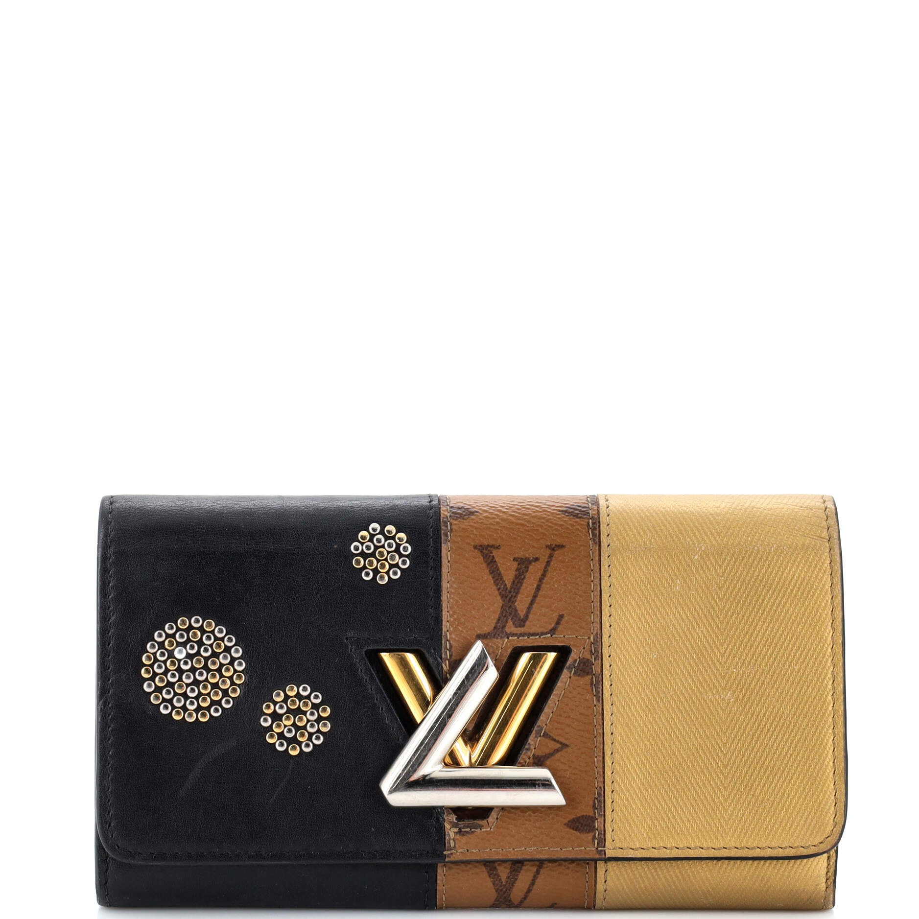 Twist Wallet Limited Edition Studded Reverse Monogram Canvas and Leather