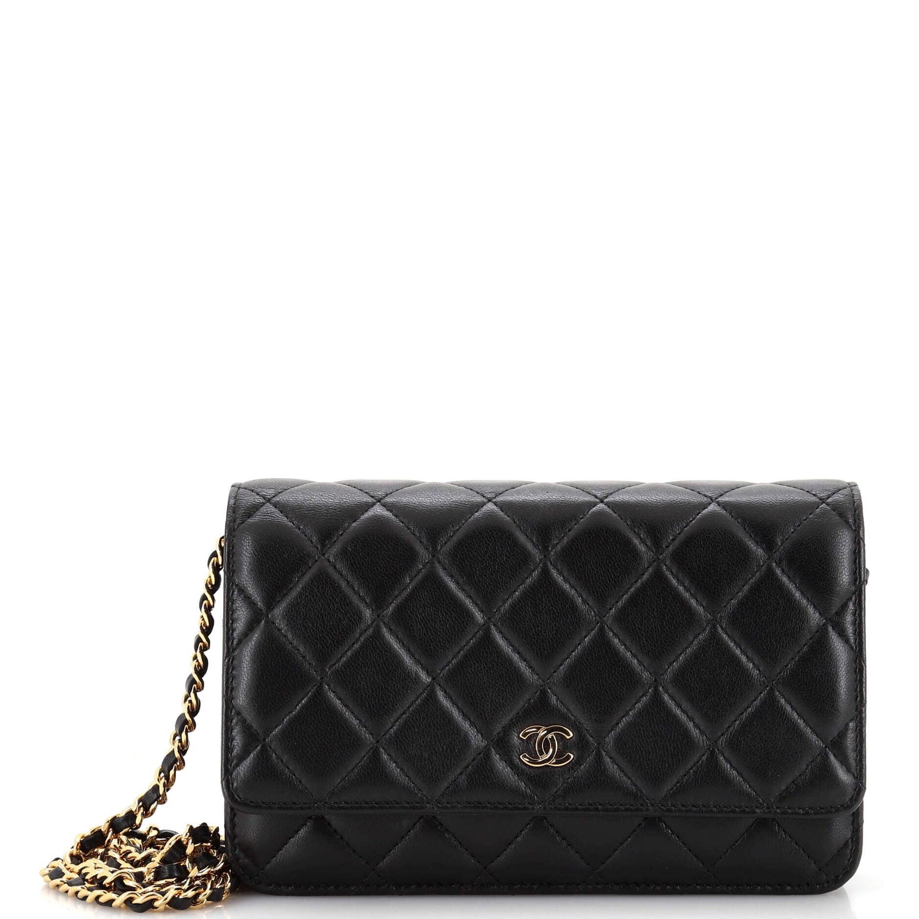 Wallet on Chain Quilted Lambskin