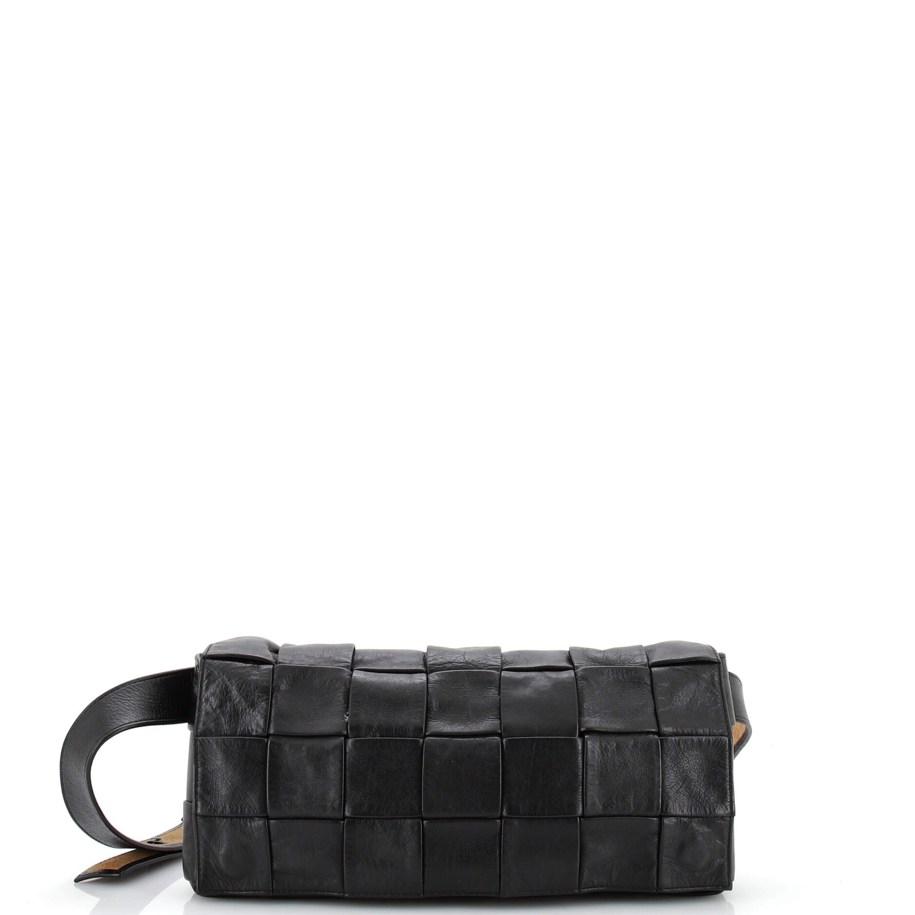 Cassette Stretch Belt Bag Maxi Intrecciato Leather