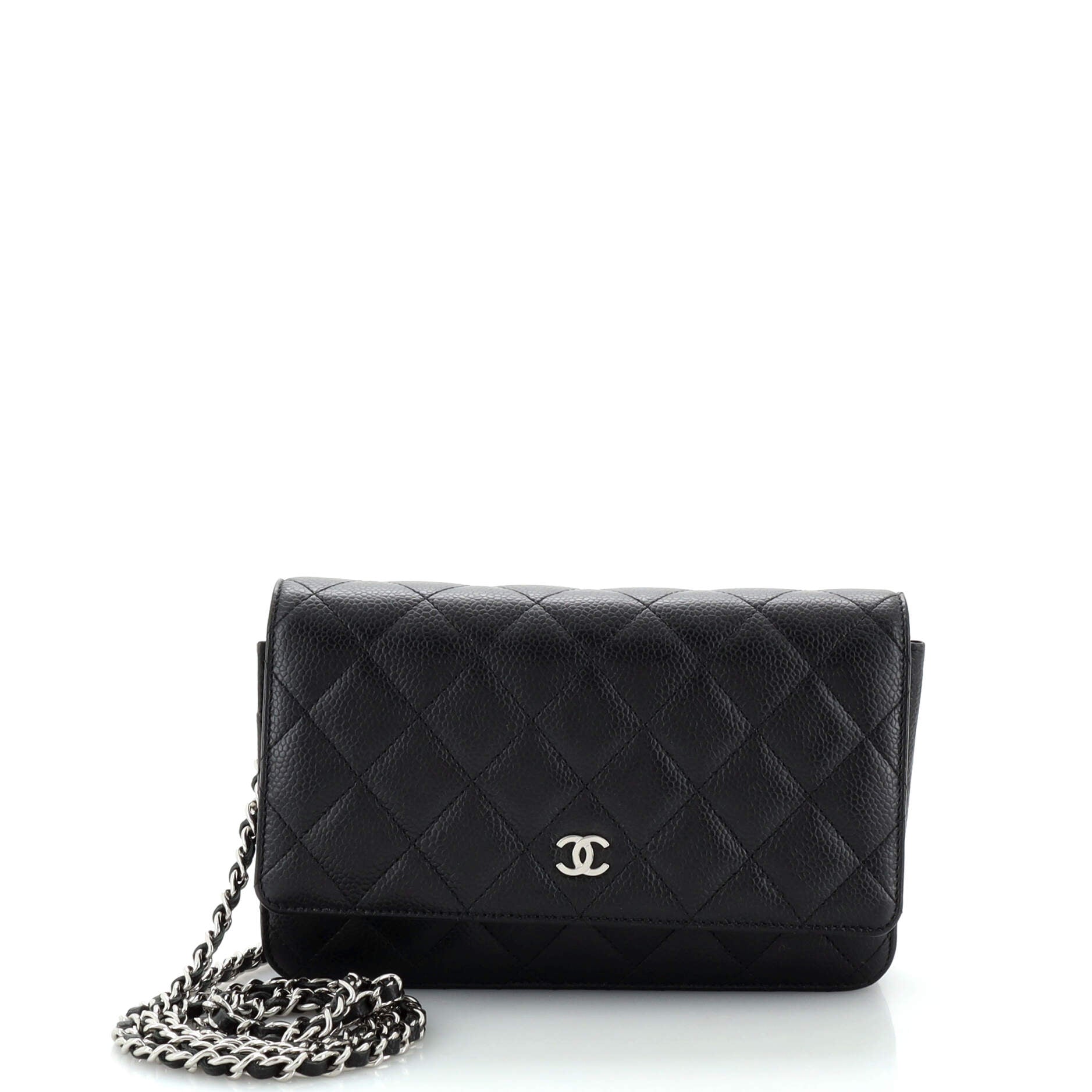 Wallet on Chain Quilted Caviar