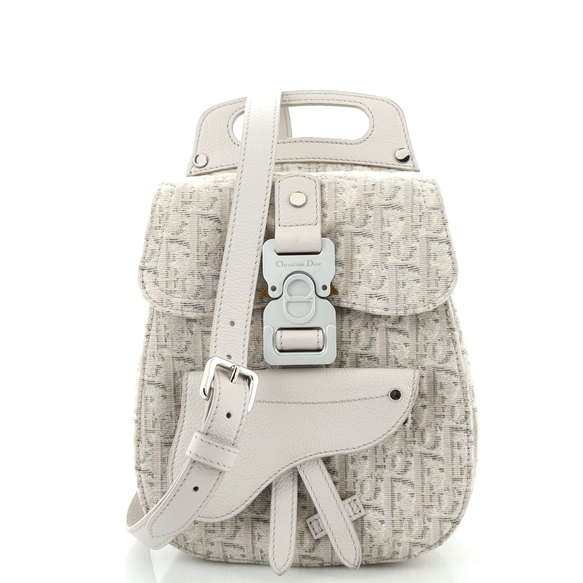 Saddle Backpack Oblique Canvas Mini