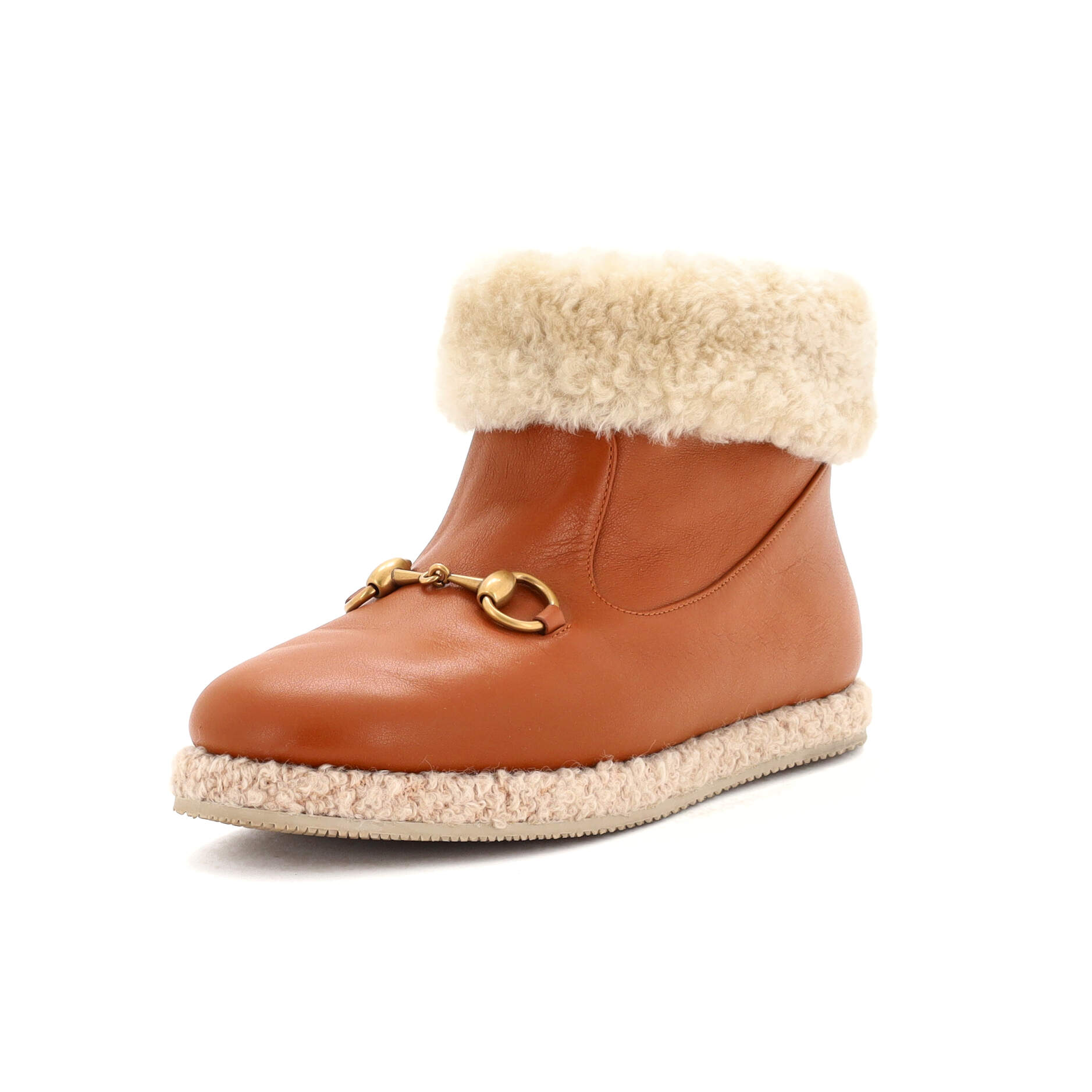 Women's Fria Horsebit Ankle Boots Leather with Shearling