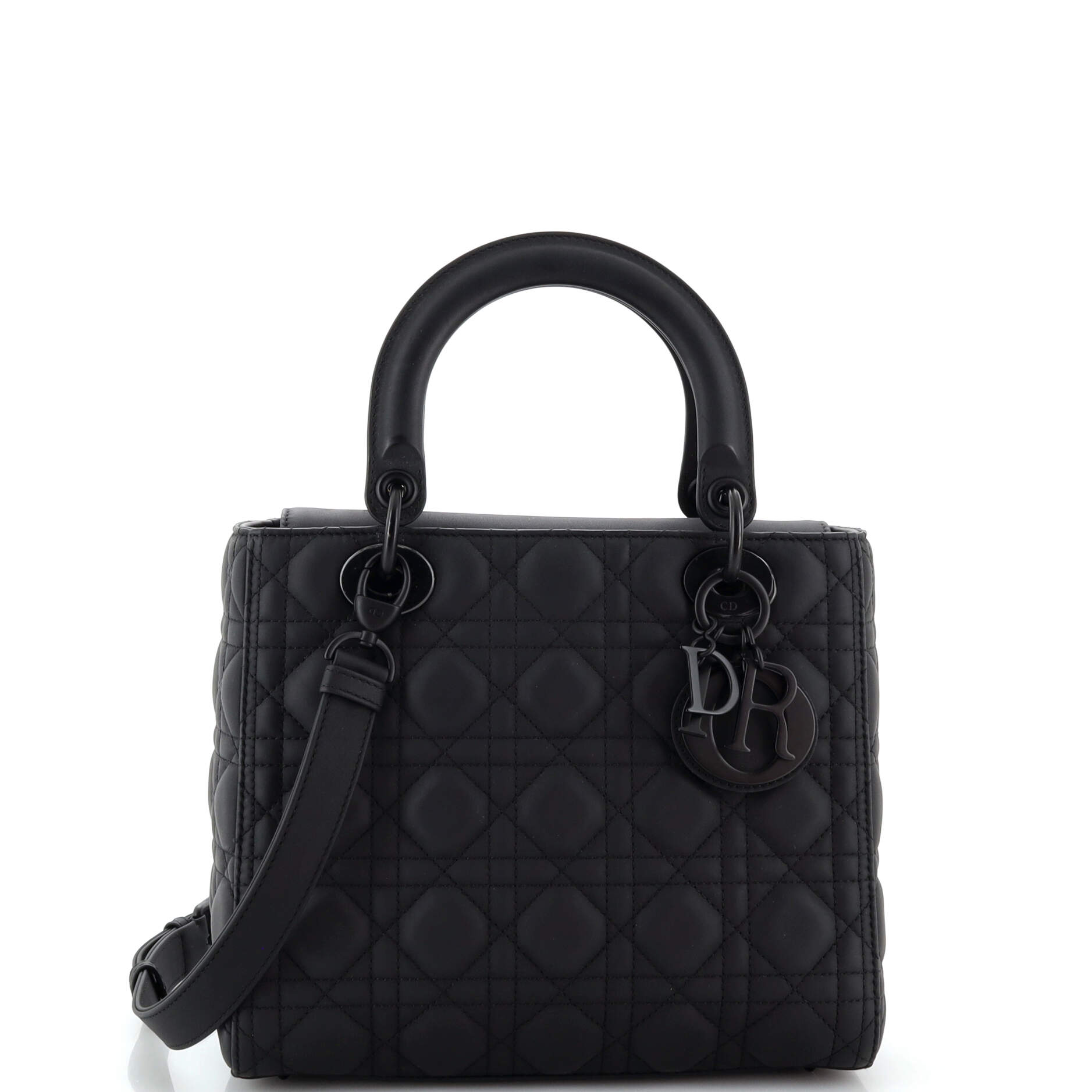 Ultra Matte Lady Dior Bag Cannage Quilt Calfskin Medium