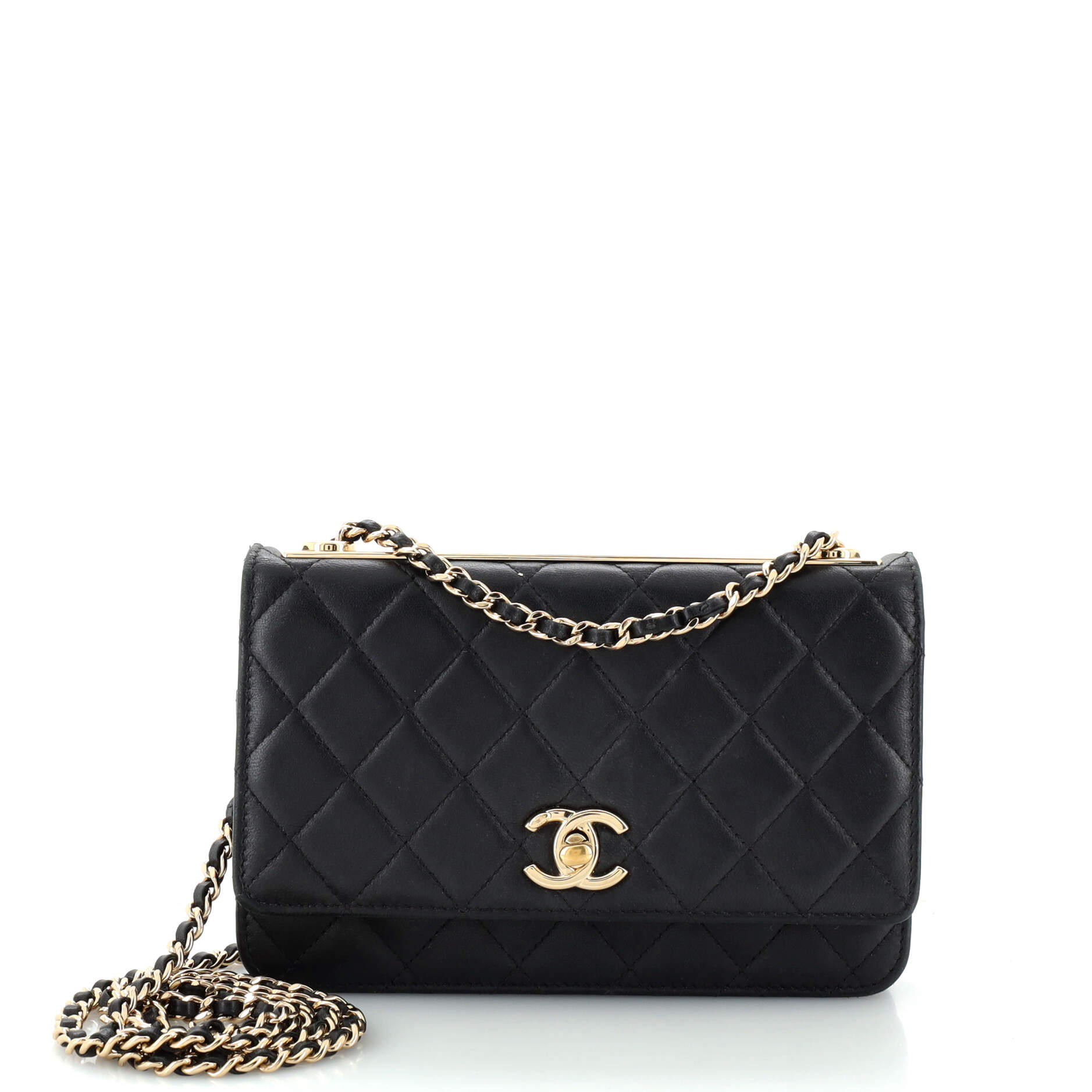 Trendy CC Wallet on Chain Quilted Lambskin