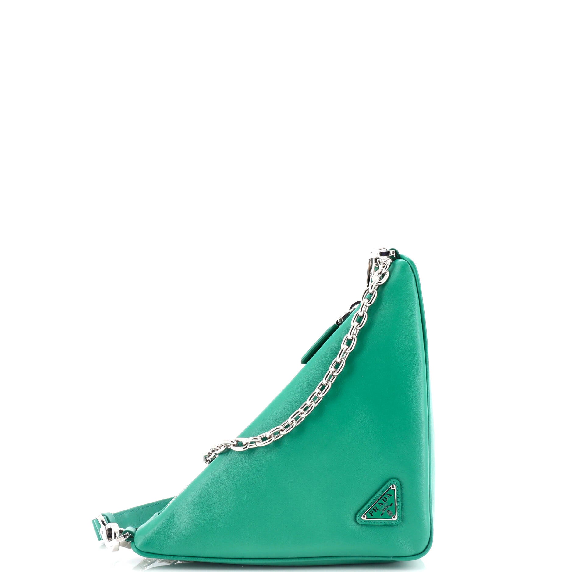 image of Triangle Logo Zip Crossbody Bag Embossed Grace Lux Small