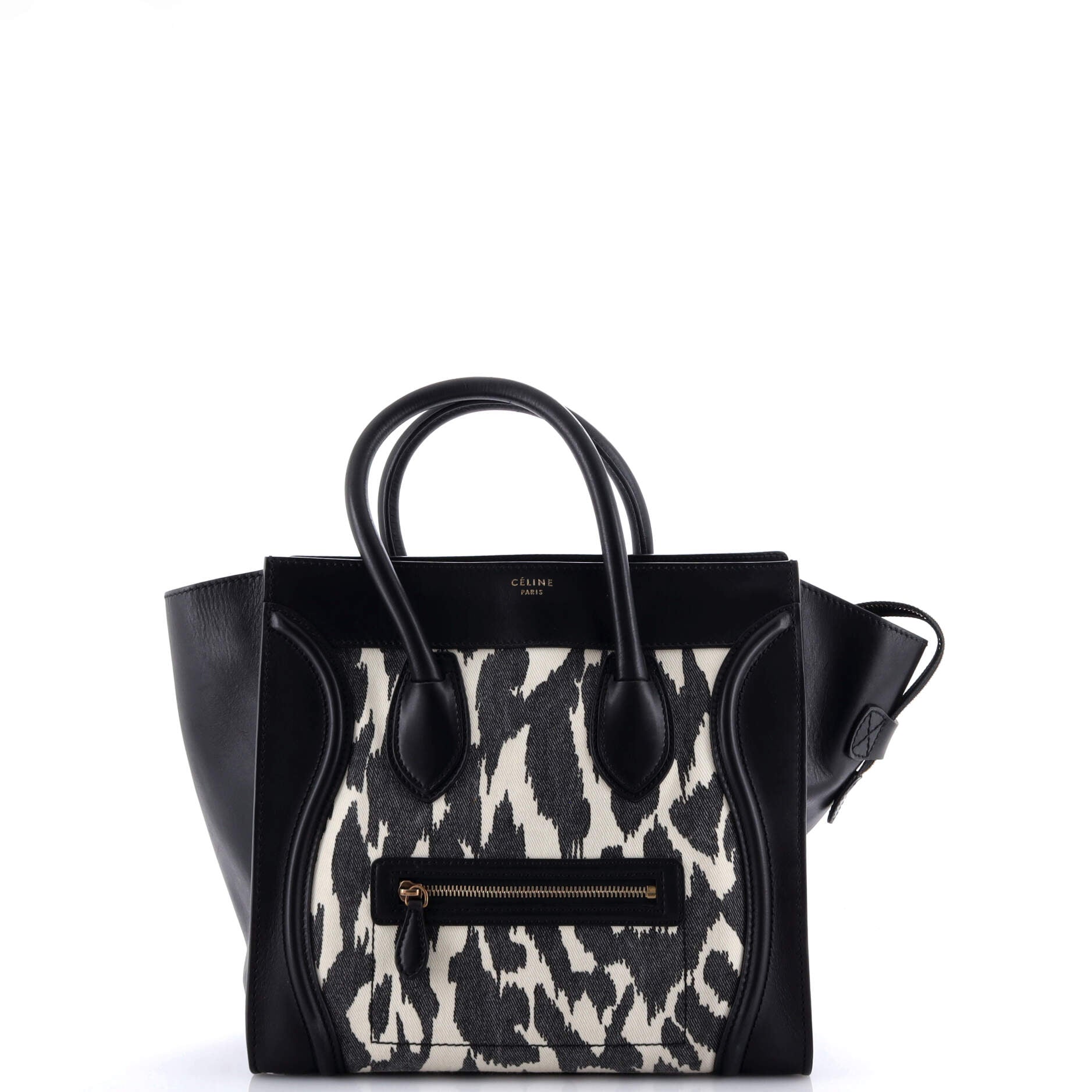 image of Luggage Bag Printed Canvas and Leather Mini