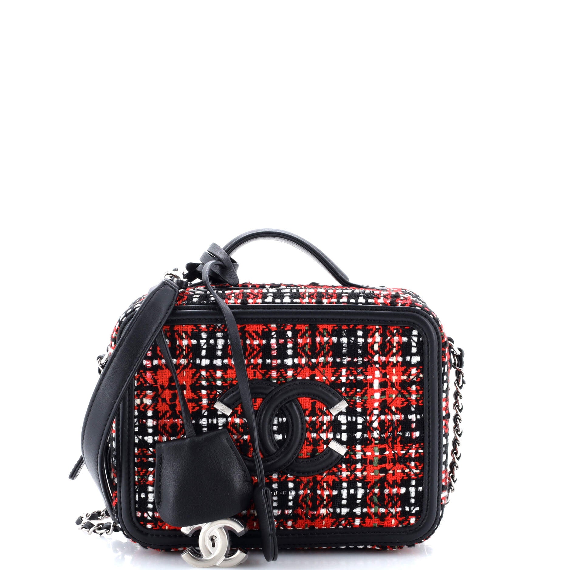 image of Filigree Vanity Case Quilted Tweed Small