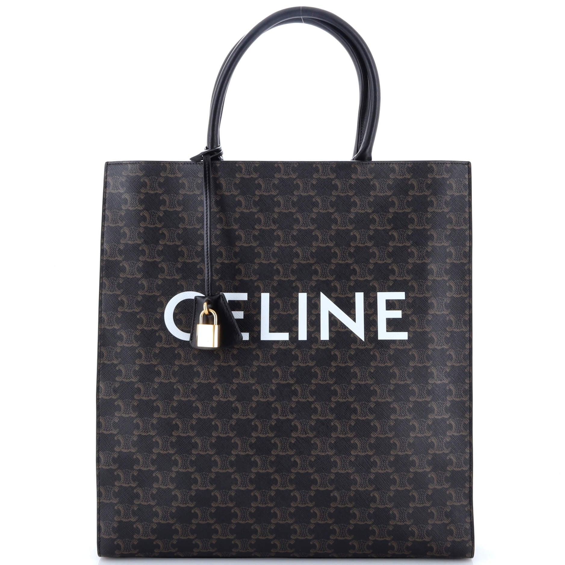 Vertical Cabas Tote Triomphe Coated Canvas Large