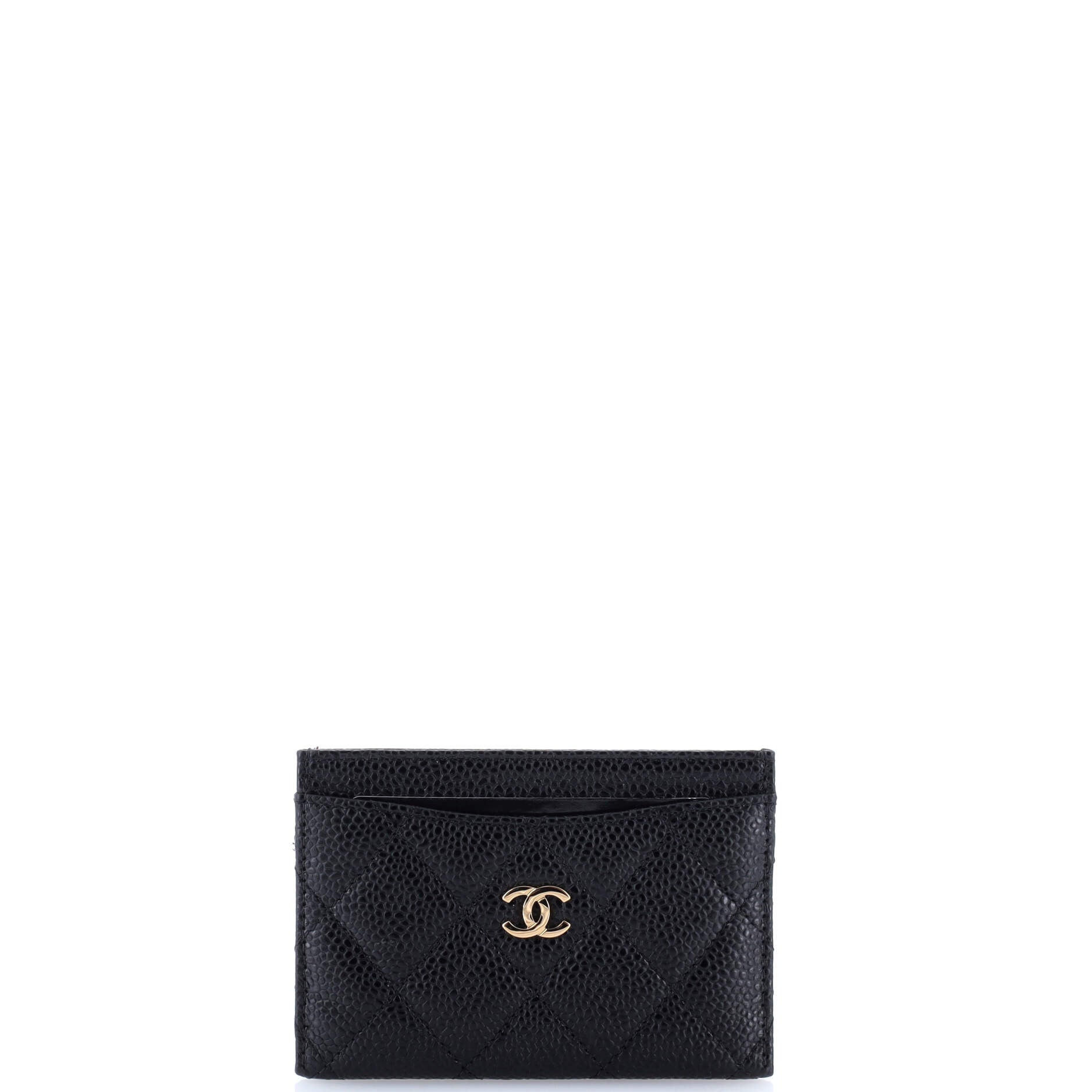 Classic Card Holder Quilted Caviar