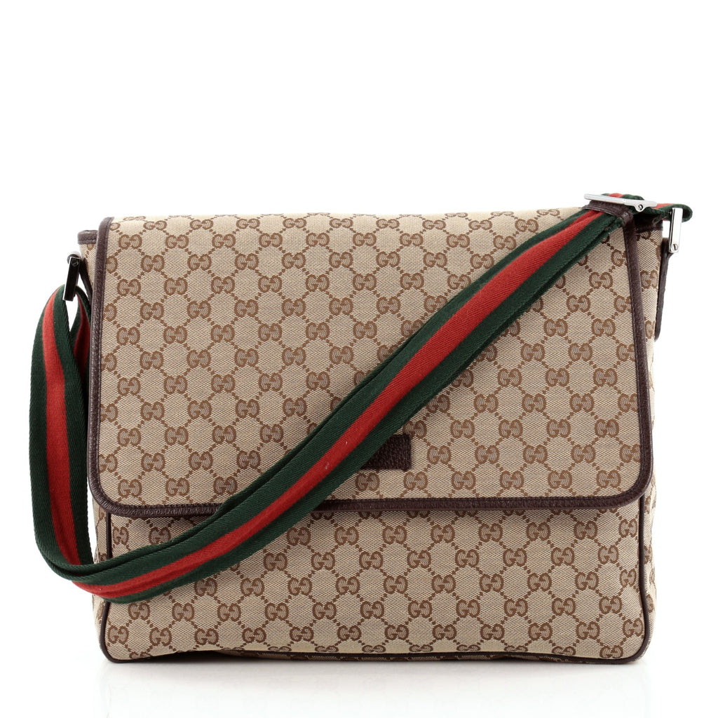 Buy Gucci Messenger with Web Strap Bag GG Canvas Medium 1033001 – Trendlee