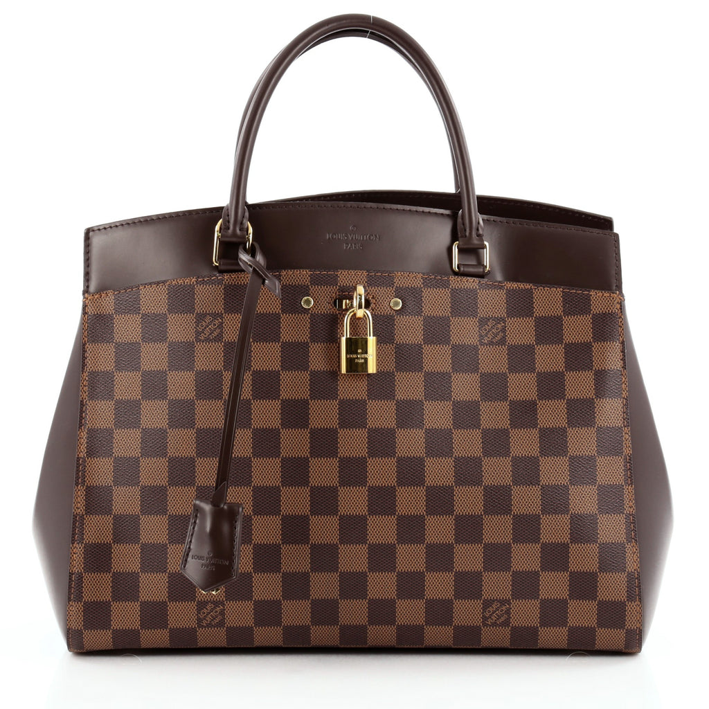 Louis Vuitton Tote in brown checkered canvas and brown leather at 1stDibs  louis  vuitton black and brown checkered purse, brown checkered bag, brown  checkered handbag