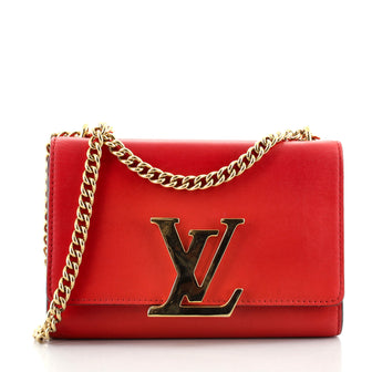 Louis Vuitton Amarante Vernis Chain Louise Clutch GM Bag