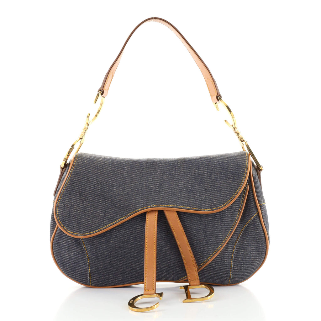 Christian Dior Denim Saddle Bag Luxury Bags  Wallets on Carousell