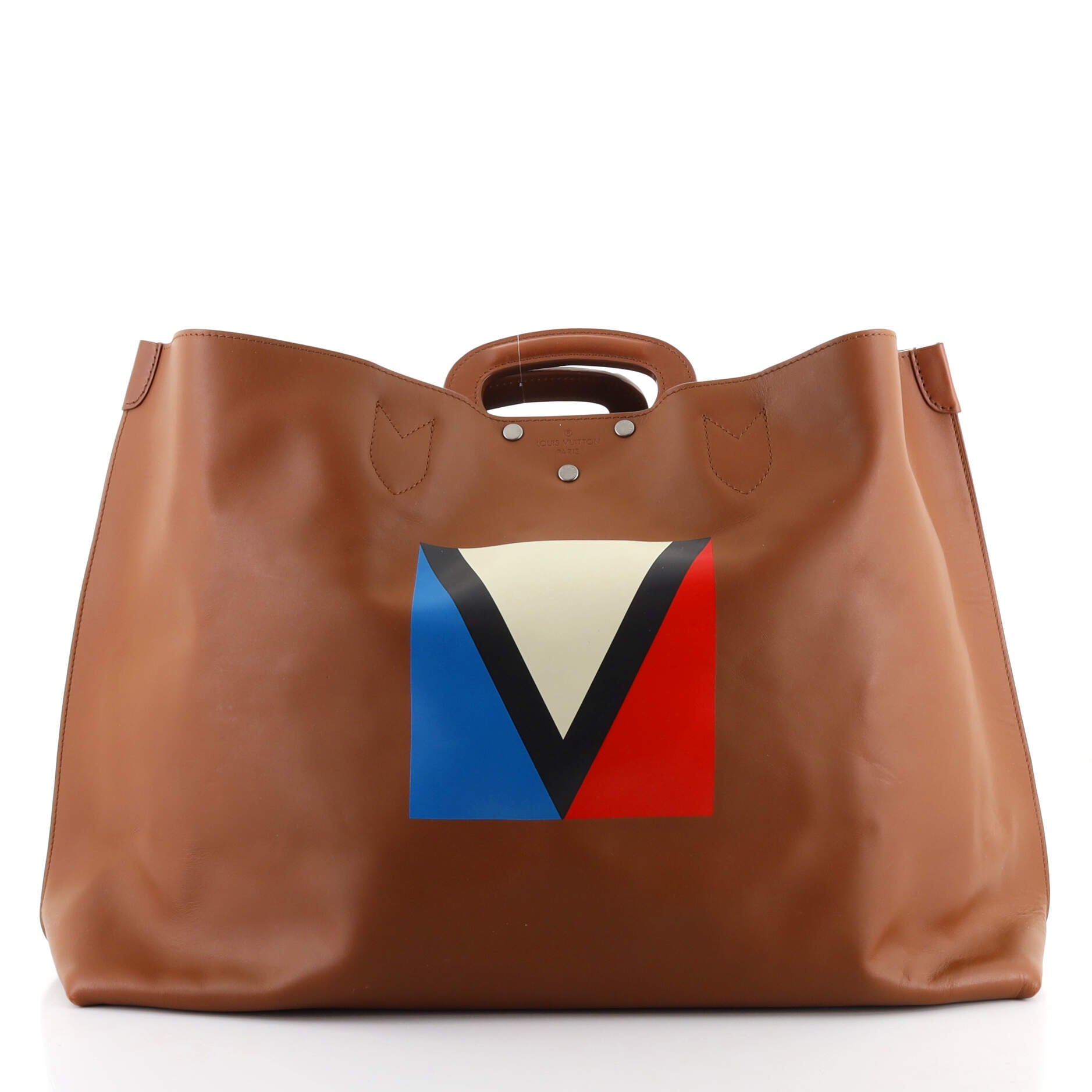 Louis Vuitton Nomade Leather Sac Plat in Dark Brown Tote Handbag
