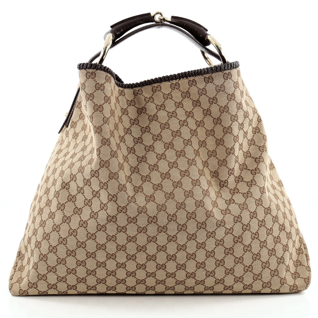 gucci large horsebit hobo bag gg monogram