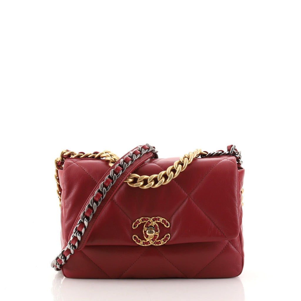 TÚI Chanel 19 Flap Bag Lamb Pink da cừu