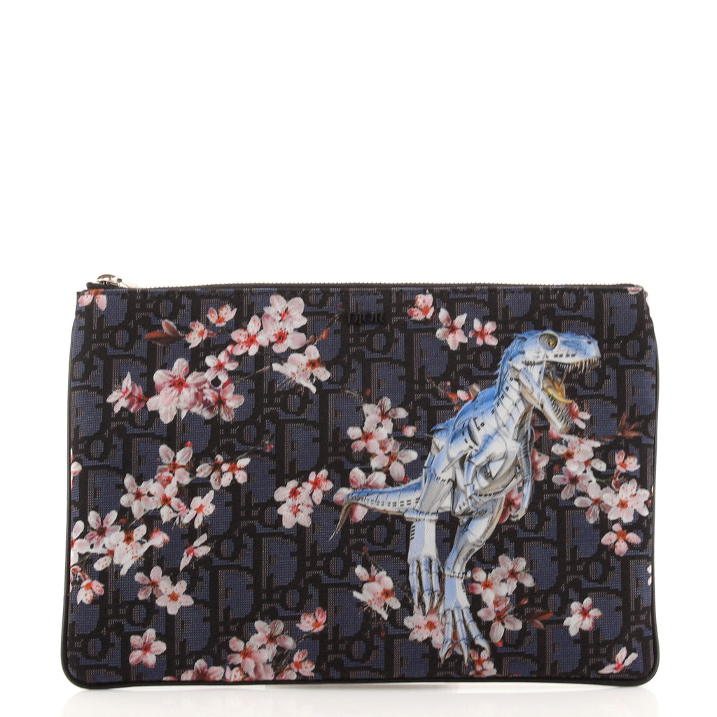 Dior x Sorayama Robot Dinosaur Nylon  Navy Leather Roller Shoulder Bag   myGemma  IT  Item 113517