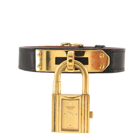 Hermès Kelly 32 Sellier Braise Porosus Crocodile Gold Hardware