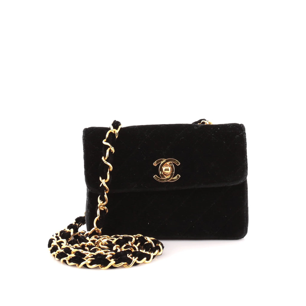 chanel vintage velvet bag