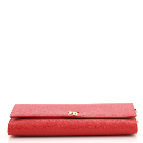 Burberry Hannah Wallet on Chain Leather Red 117032239