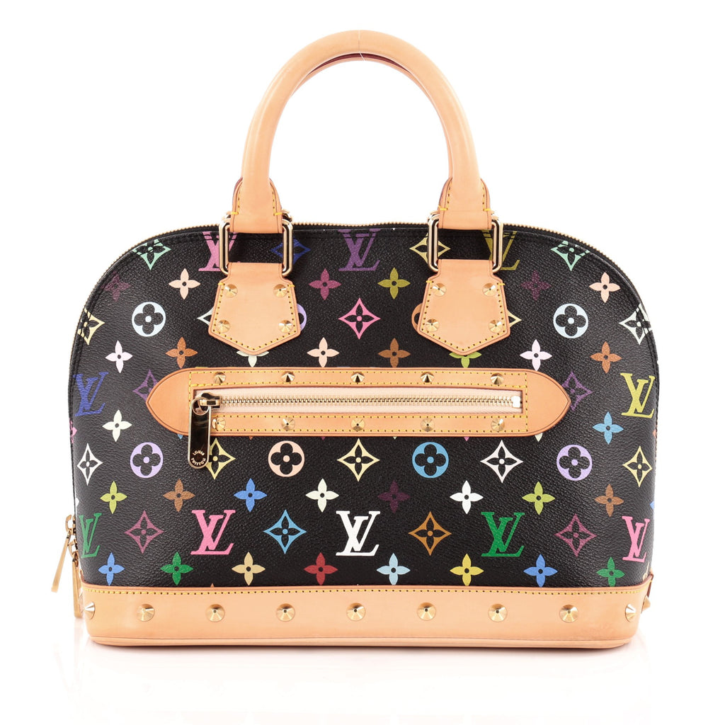 Buy Louis Vuitton Alma Handbag Monogram Multicolor PM Black 1171401 – Rebag