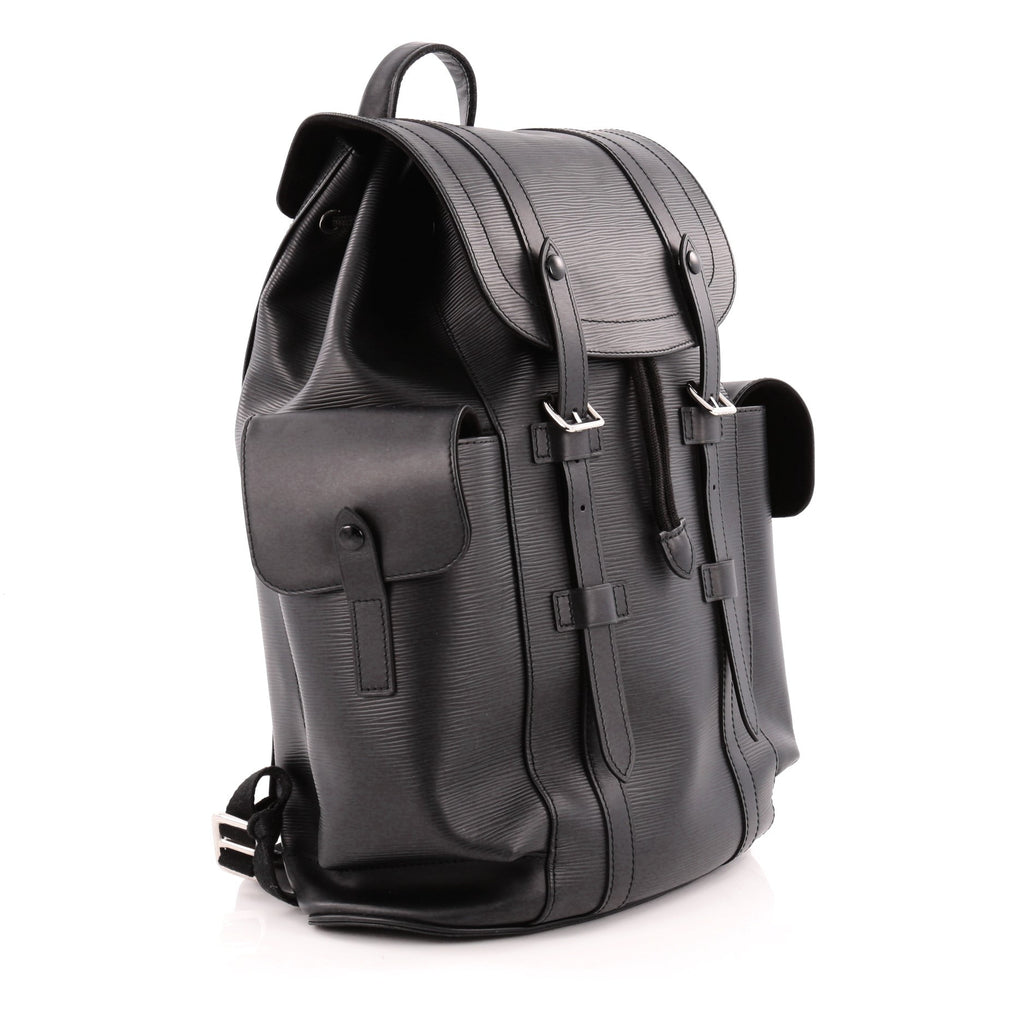 Buy Louis Vuitton Christopher Backpack Epi Leather PM Black 1179301 – Rebag