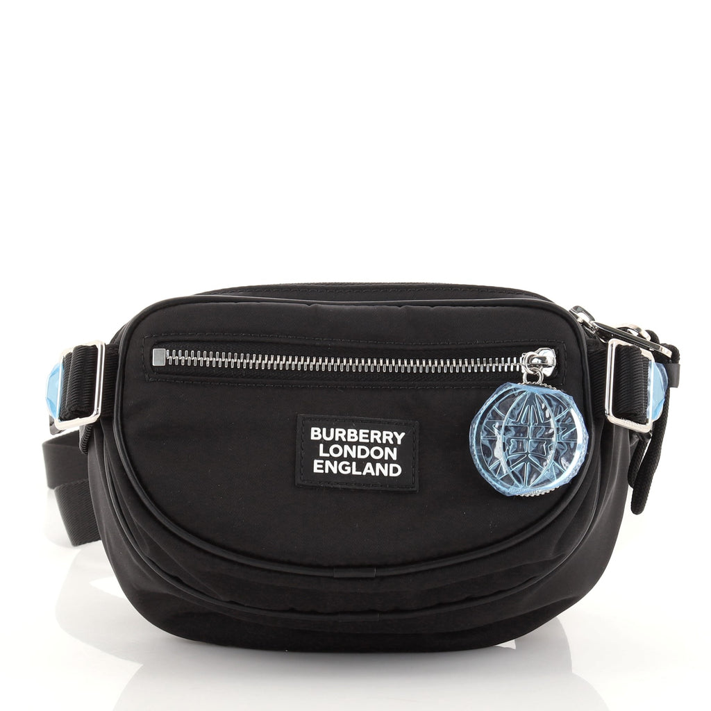 Burberry Logo Cannon Belt Pack Bag Nylon Black 118037304